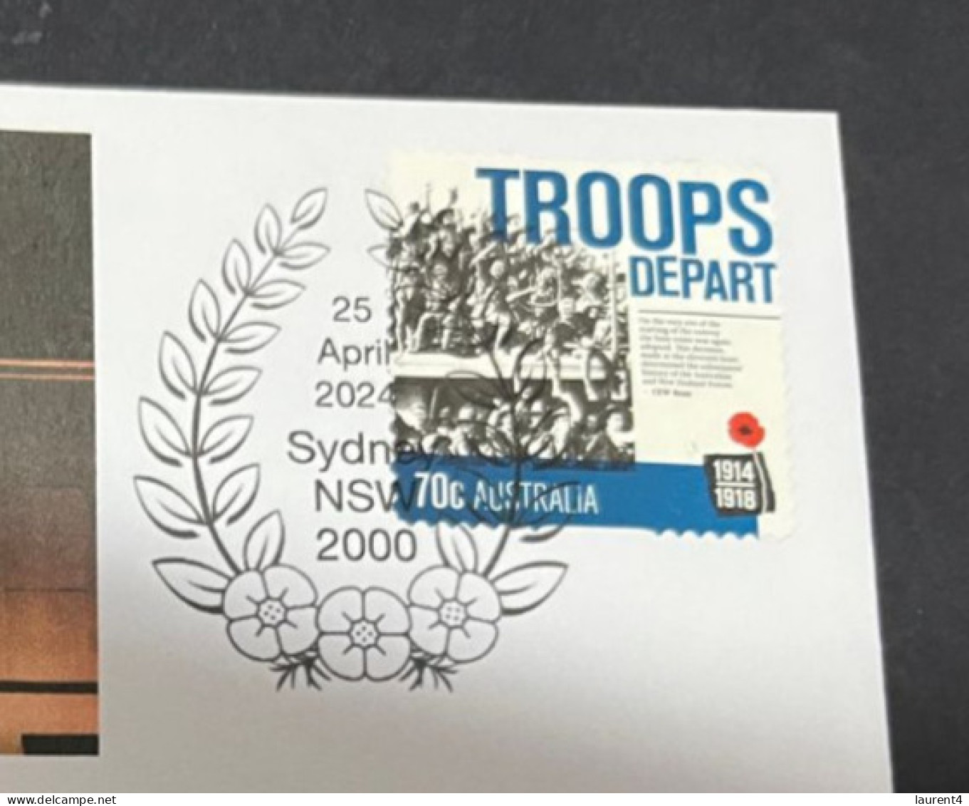 24-4-2024 (2 Z 52) Australia ANZAC 2024 - Special Cover Postmarked 25 April 2024 (War Memorial) - Militaria