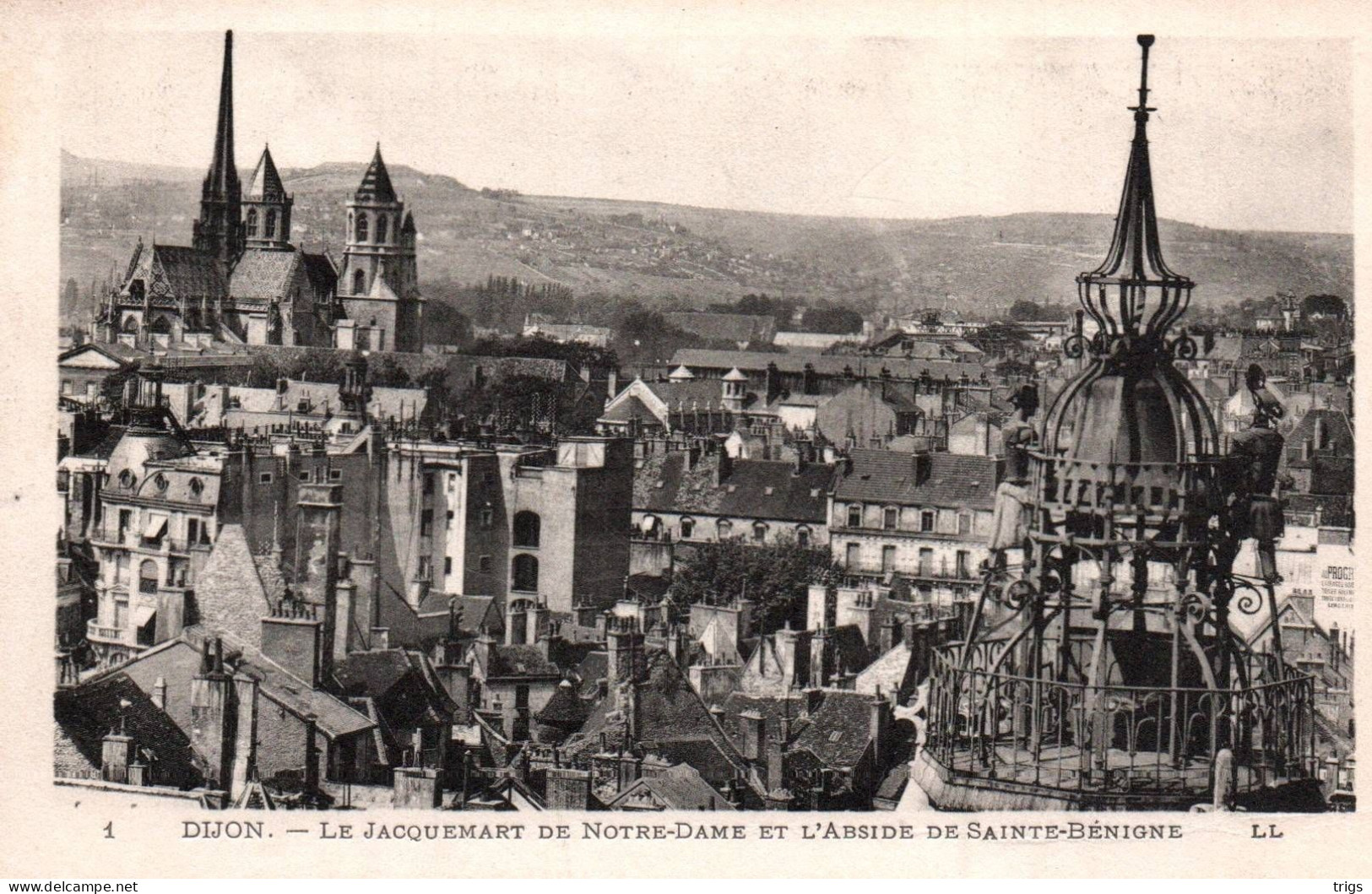 Dijon - Le Jacquemart De Notre Dame Et L'Abside De Sainte Bénigne - Dijon