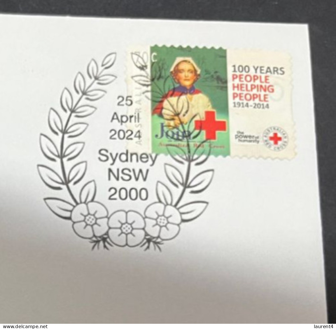 24-4-2024 (2 Z 52) Australia ANZAC 2024 - Special Cover Postmarked 25 April 2024 (Red Cross Nurse) - Militaria