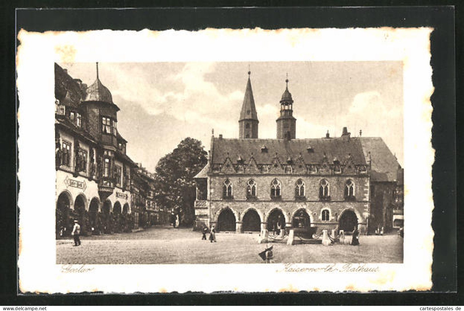 AK Goslar, Hotel Kaiserworth, Rathaus  - Goslar