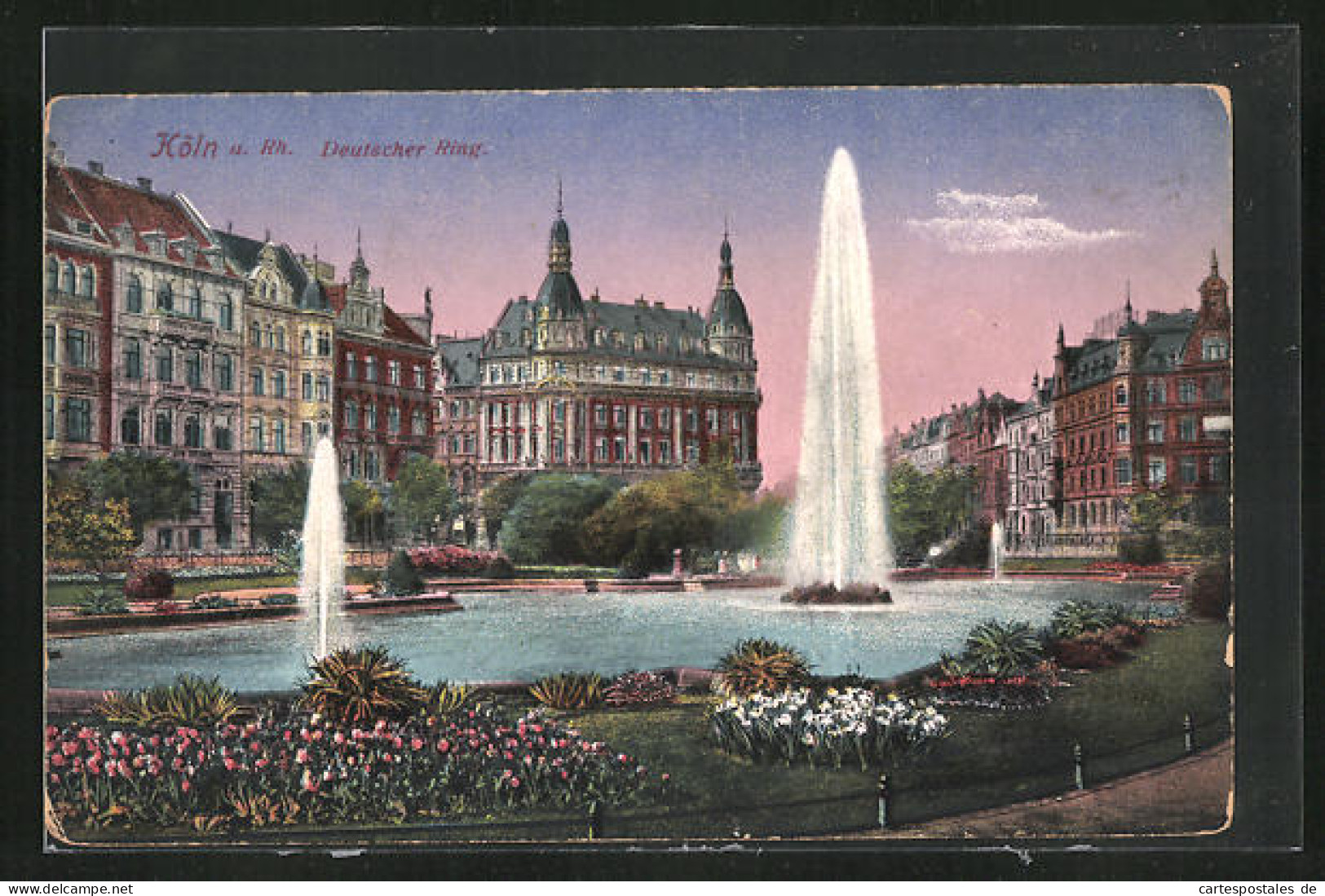 AK Köln-Neustadt, Deutscher-Ring, Springbrunnen  - Koeln