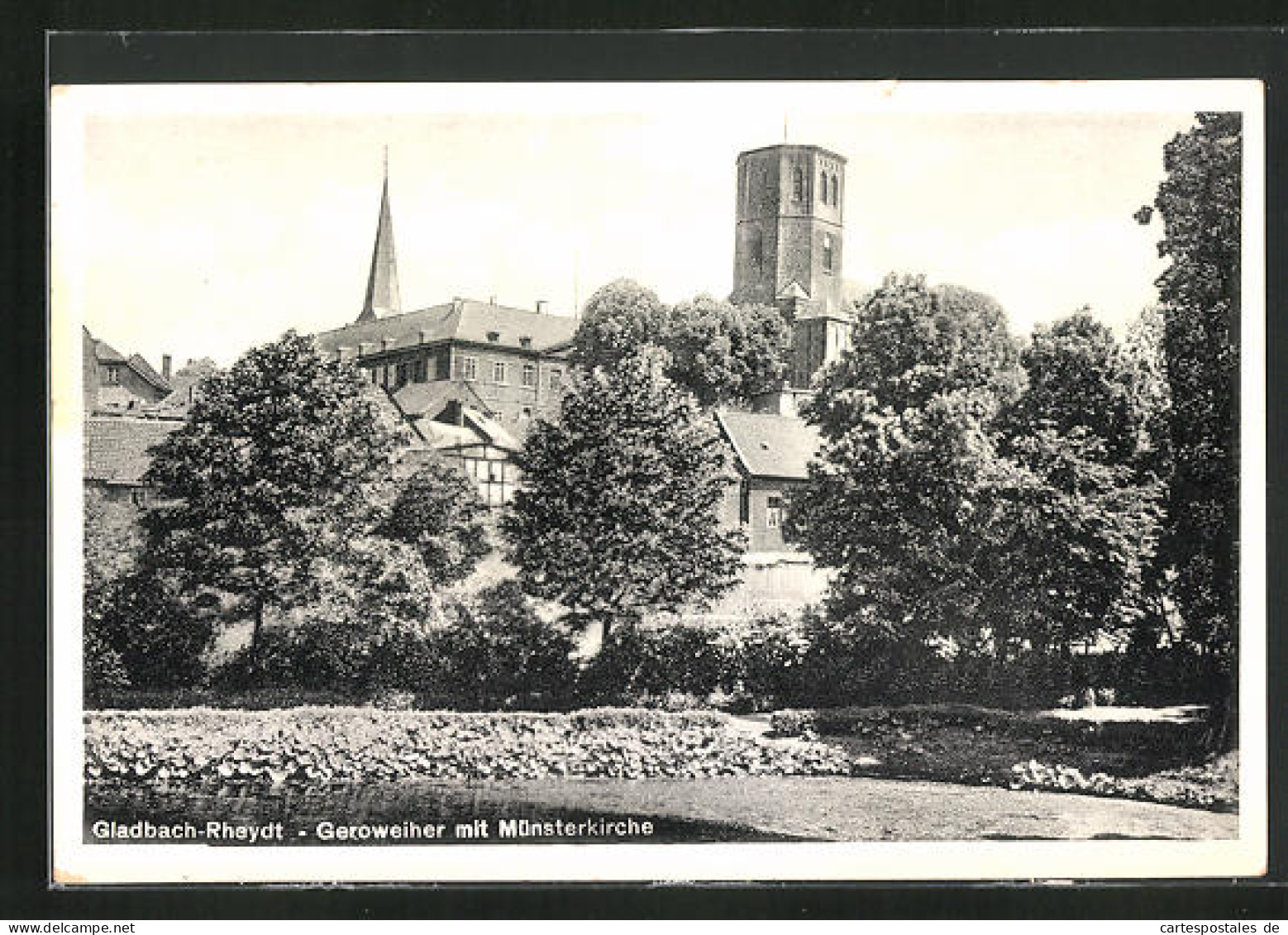 AK Gladbach-Rheydt, Geroweiher Mit Münsterkirche  - Münster