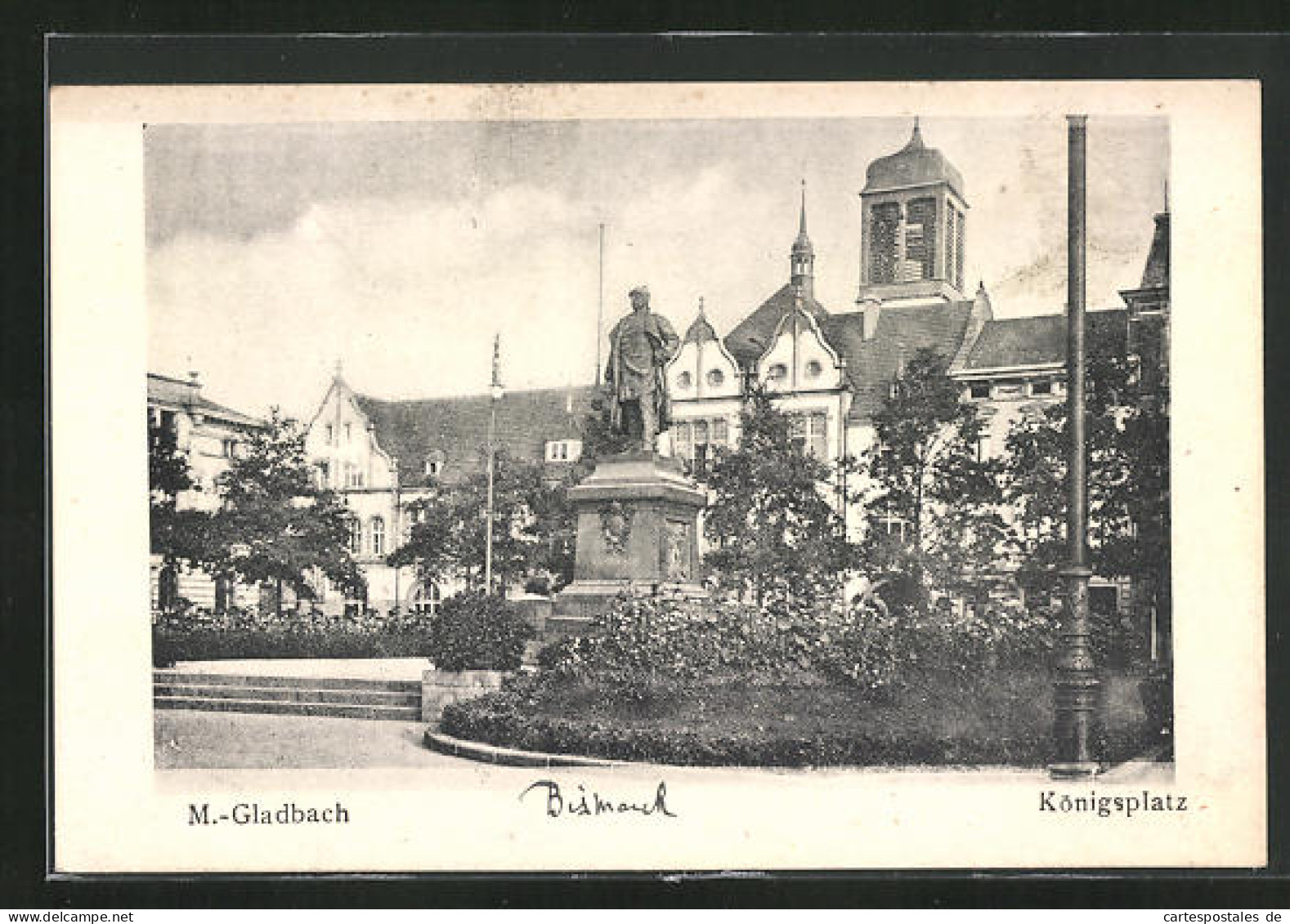 AK Mönchengladbach, Bismarck-Denkmal Auf Dem Königsplatz  - Mönchengladbach