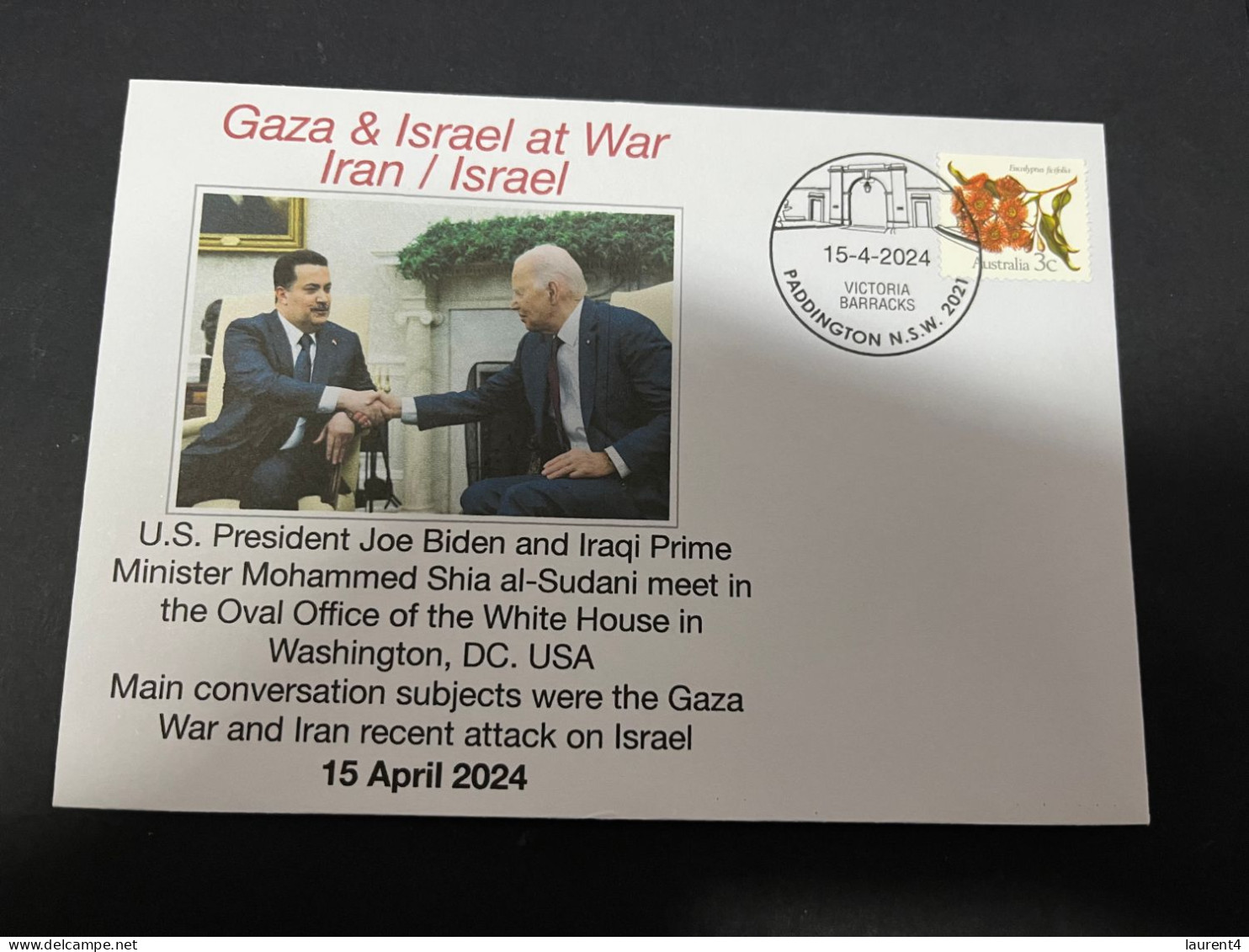 23-4-2024 (2 Z 52 A) GAZA - US President Biden Meet Iraqi Prime Minister Shia Al-Sudani In Washinton DC - Militares