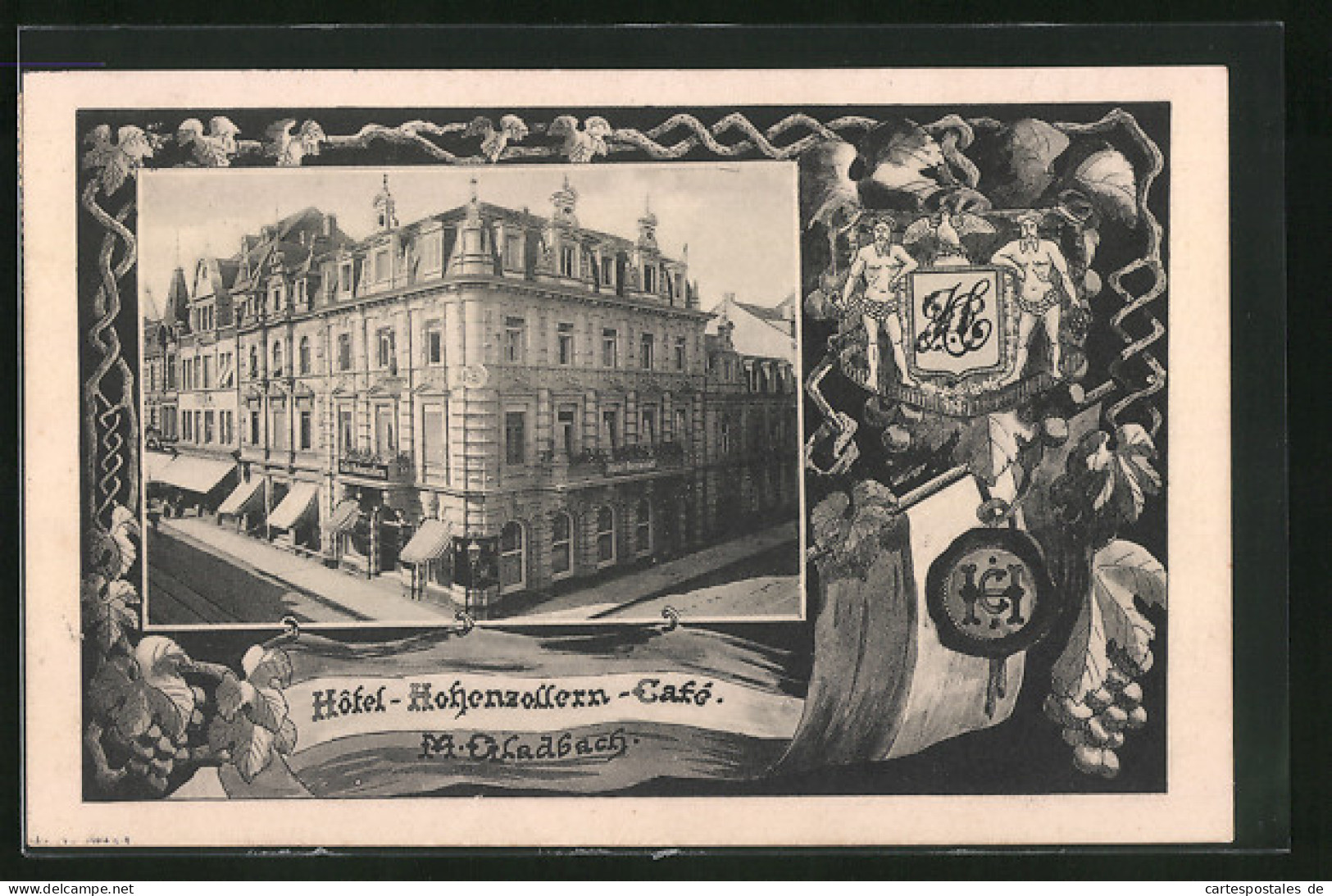 AK Mönchengladbach, Hotel U. Cafe Hohenzollern  - Mönchengladbach
