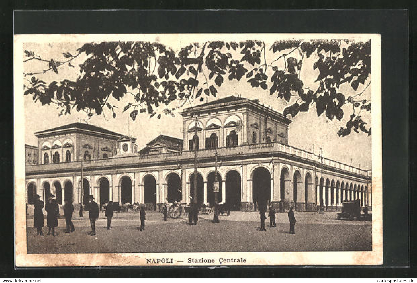 Cartolina Napoli, Stazione Centrale, Bahnhof  - Napoli (Naples)