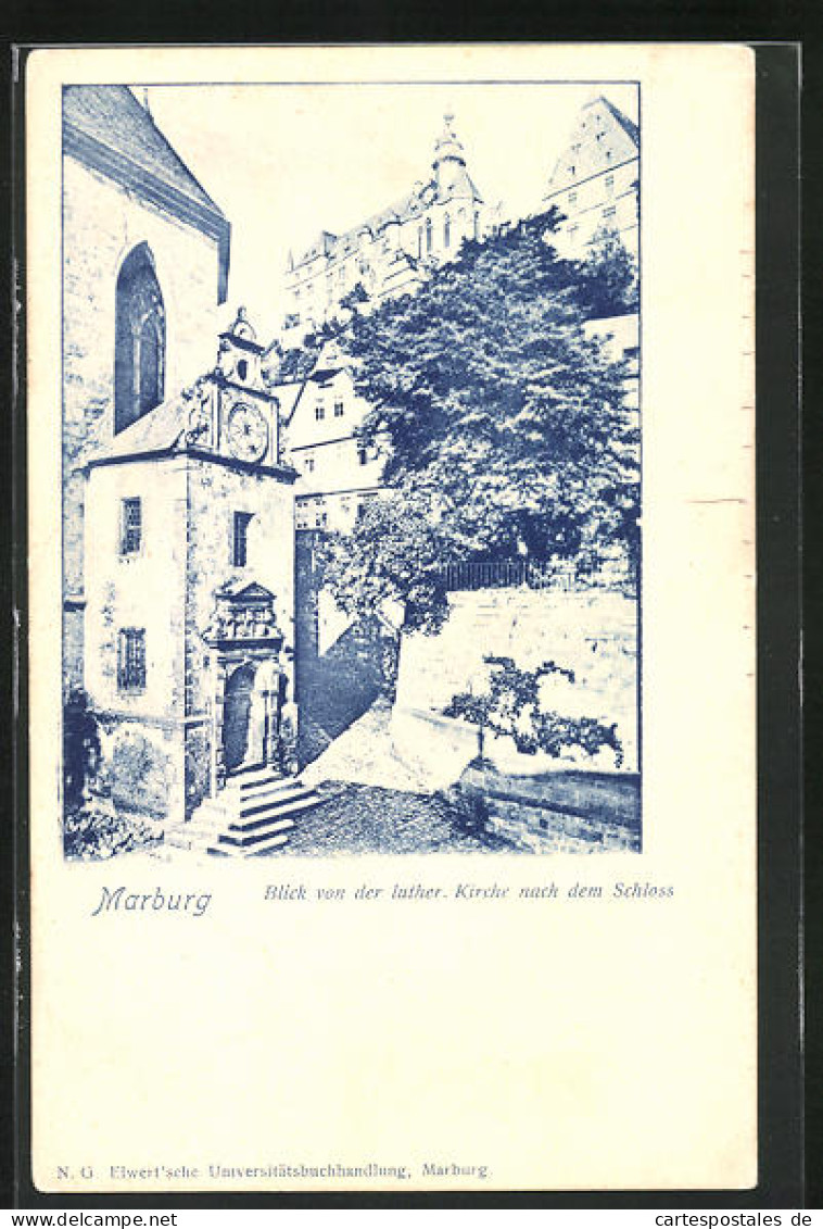 AK Marburg, Blick Von Der Luther. Kirche Nach Dem Schloss  - Marburg