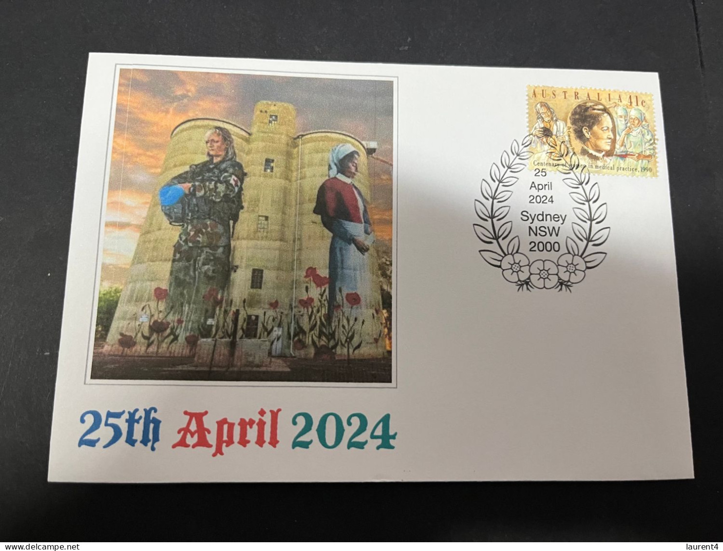 24-4-2024 (2 Z 52 A) Australia ANZAC 2024 - Special Cover Postmarked 25 April 2024 (Red Cross & Nurse) - Militaria