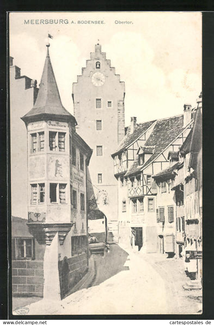 AK Meersburg Am Bodensee, Strassenpartie Am Obertor  - Meersburg