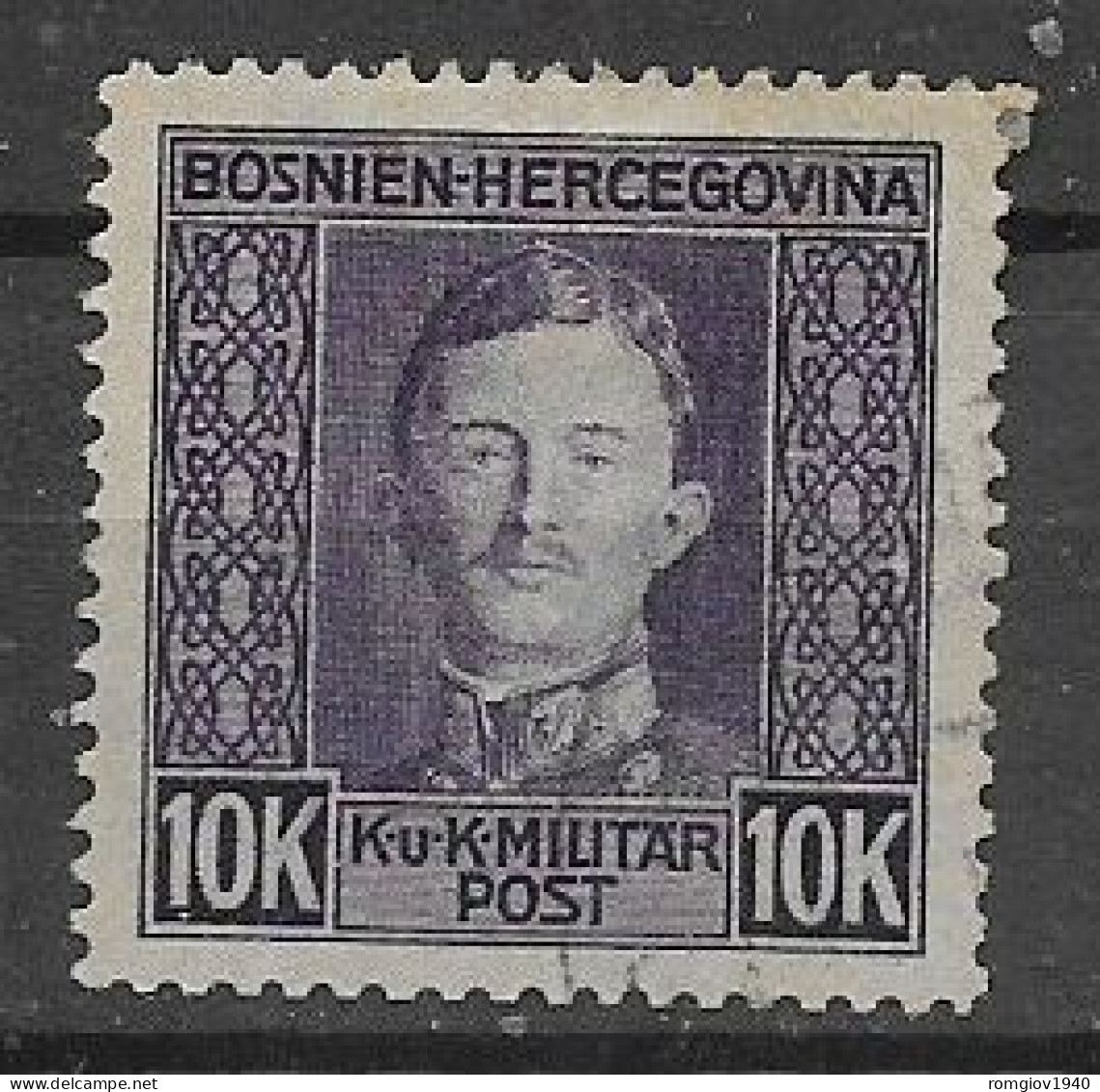 BOSNIA EZERGOVINA 1917  EFFIGE DI CARLO I°  UNIF. 137  USATO  VF - Bosnia And Herzegovina