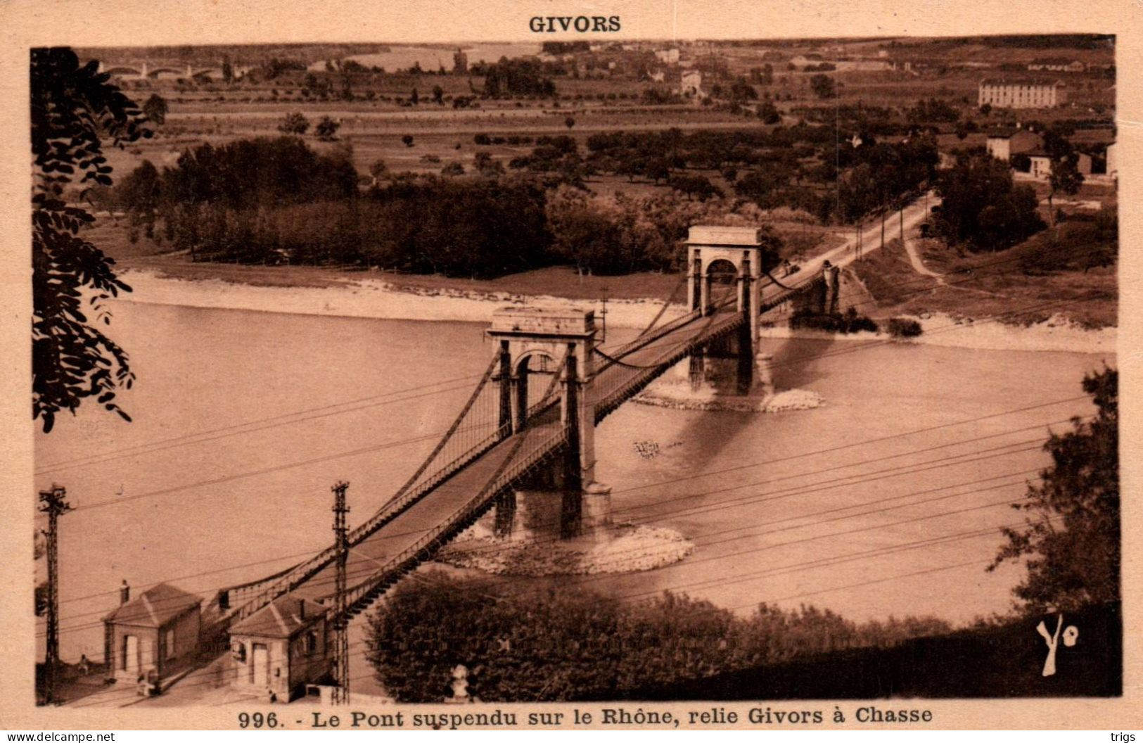 Givors - Le Pont Suspendu Sur Le Rhône (relie Givors à Chasse) - Givors