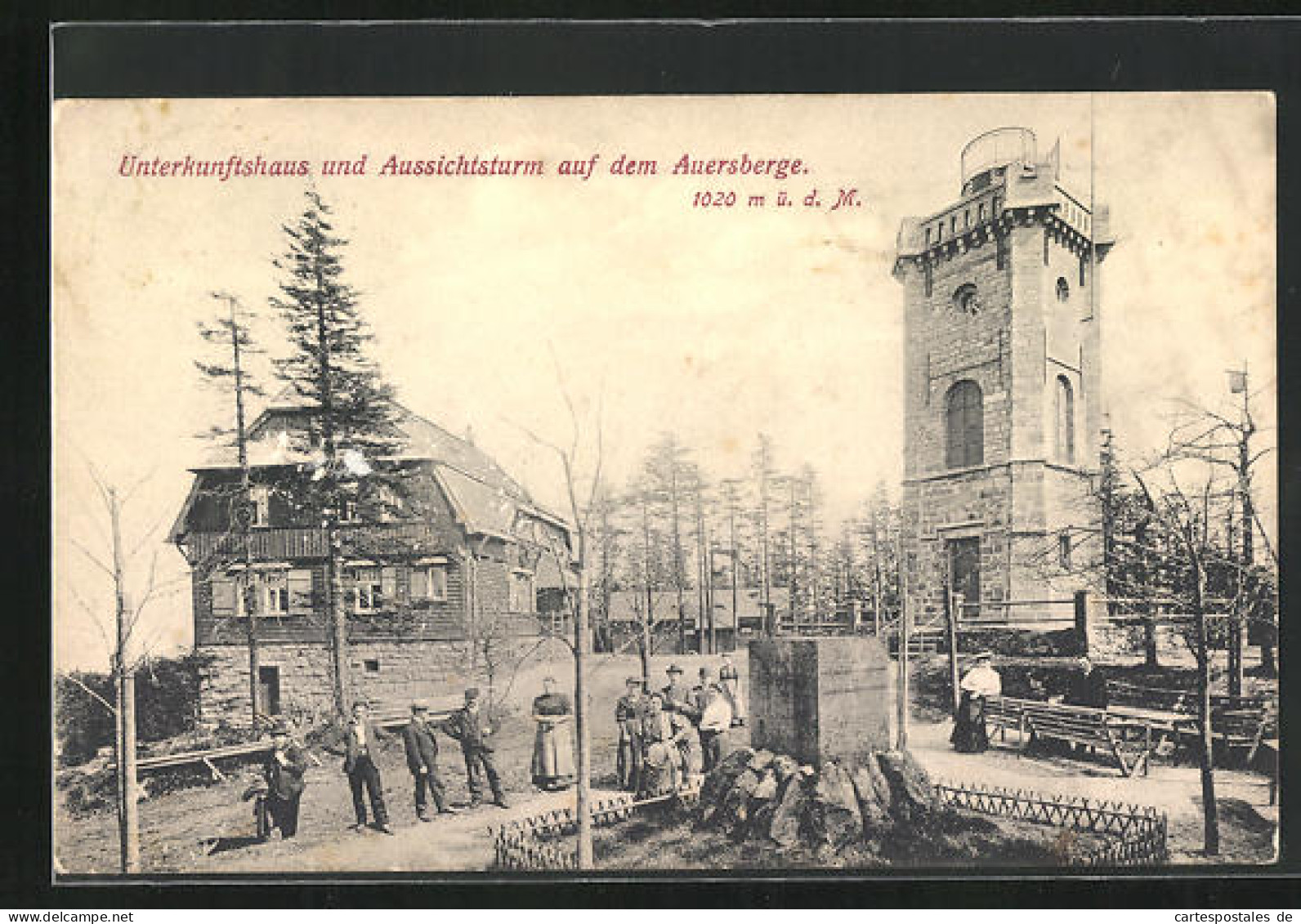 AK Wildenthal, Hotel Pension Mit Aussichtsturm Auf Dem Auersberg  - Auersberg