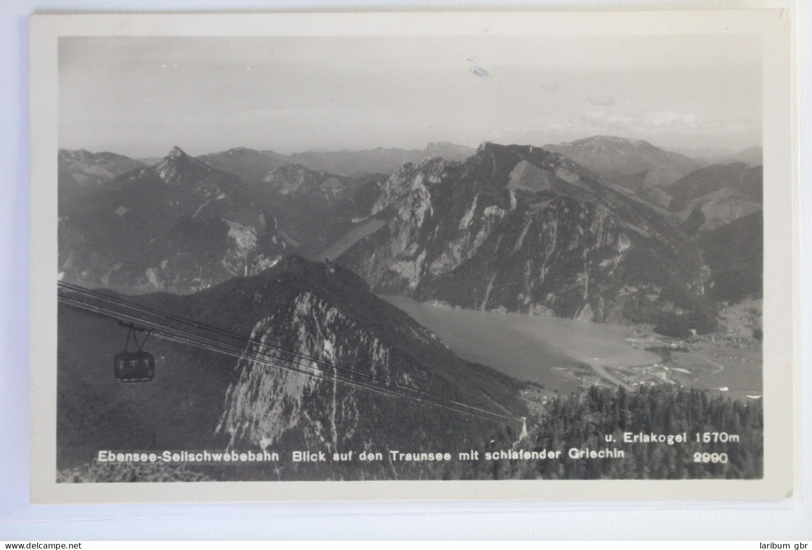 AK Ebensee-Seilschwebebahn Blick Auf D. Traunsee U. Erlakogel Ungebraucht #PK203 - Autres & Non Classés