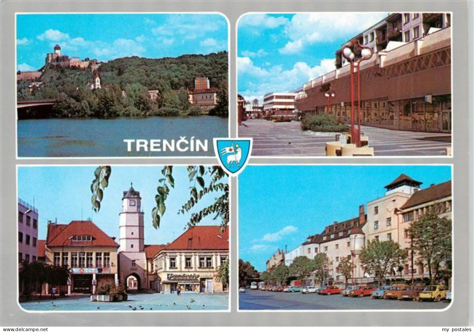 73940541 Trencin_Trentschinteplitz_SK Teilansichten Blick Zum Schloss Stadtzentr - Slovacchia