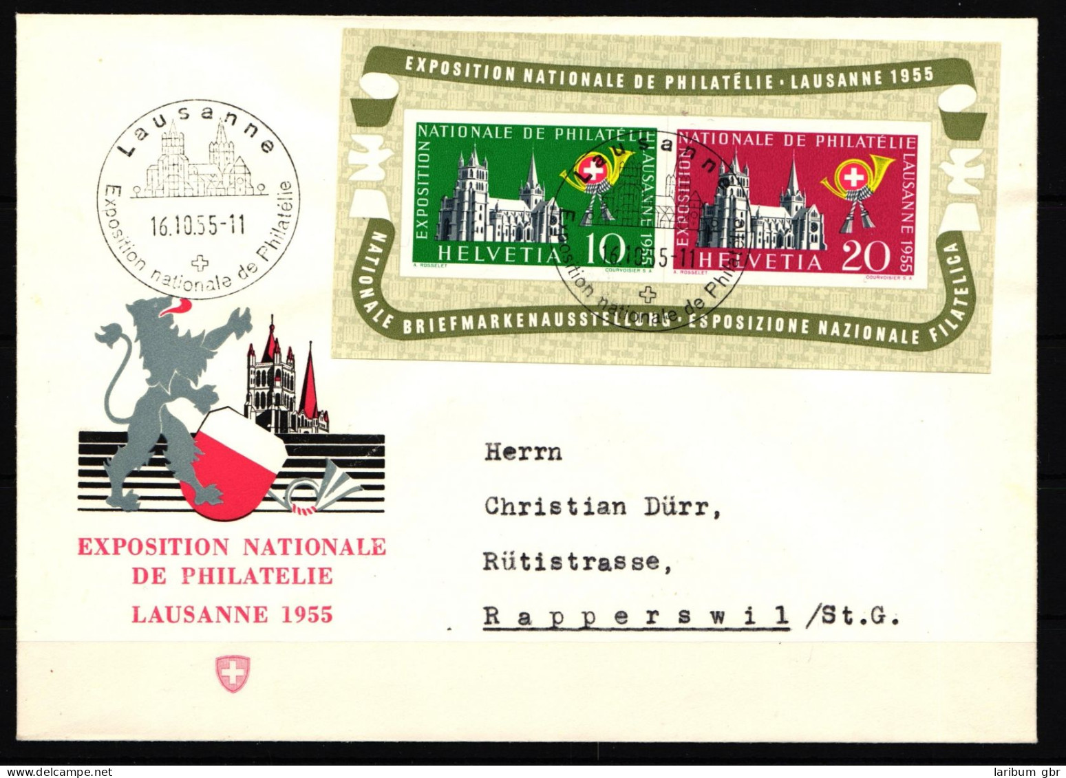 Schweiz Block 15 Als Ersttagsbrief Französischer FDC F #IY547 - Other & Unclassified