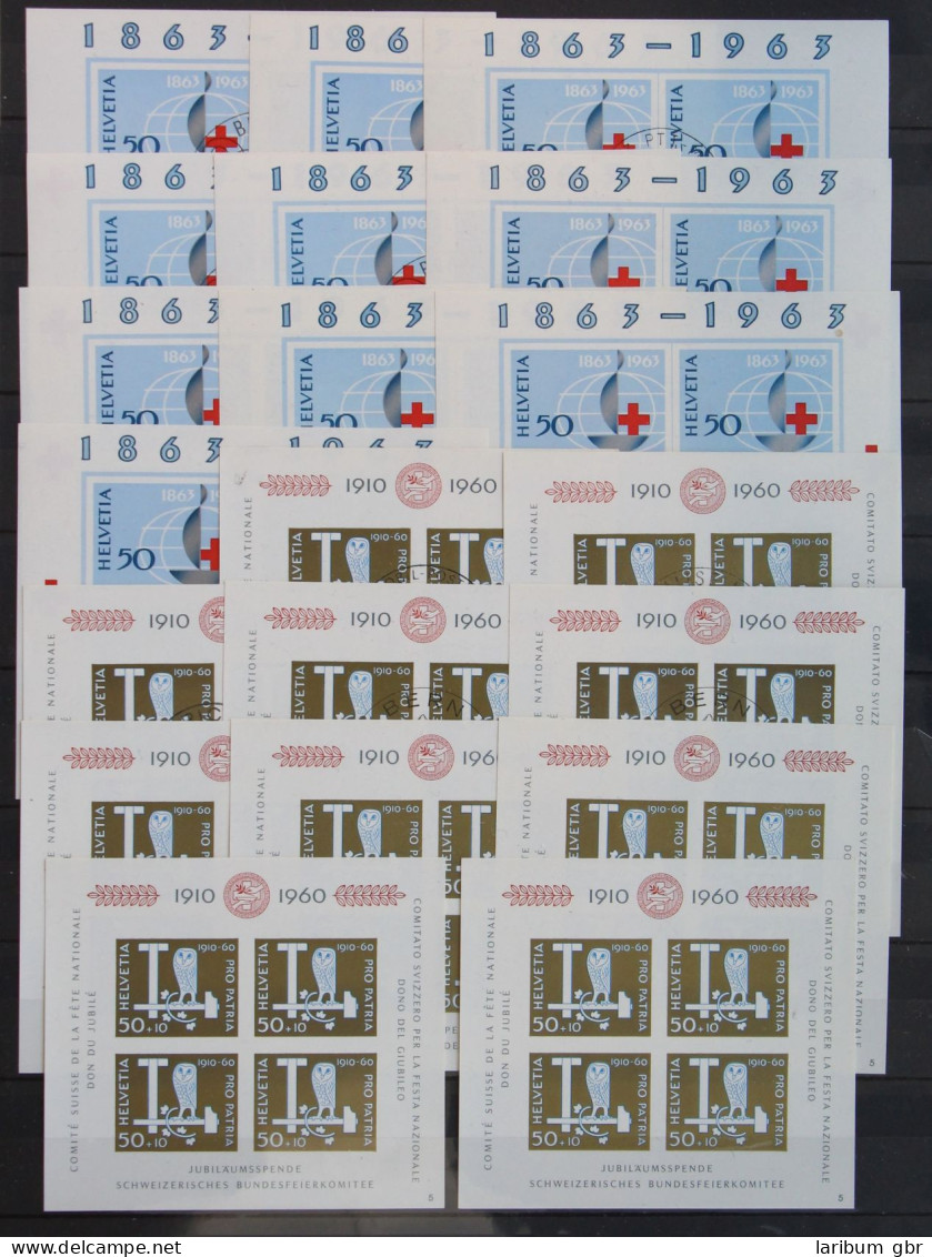 Schweiz Lot Block 17-19 Gestempelt/ Postfrisch Mit Ca. 400,- Kat. #IY531 - Bloques & Hojas