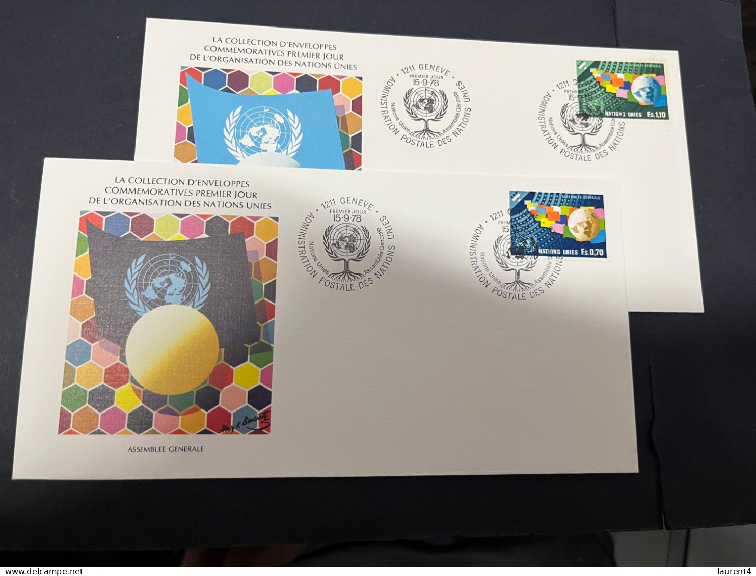 24-4-2024 (2 Z 54) United Nations (Switzerland) X 2 FDC - General Assembly - FDC