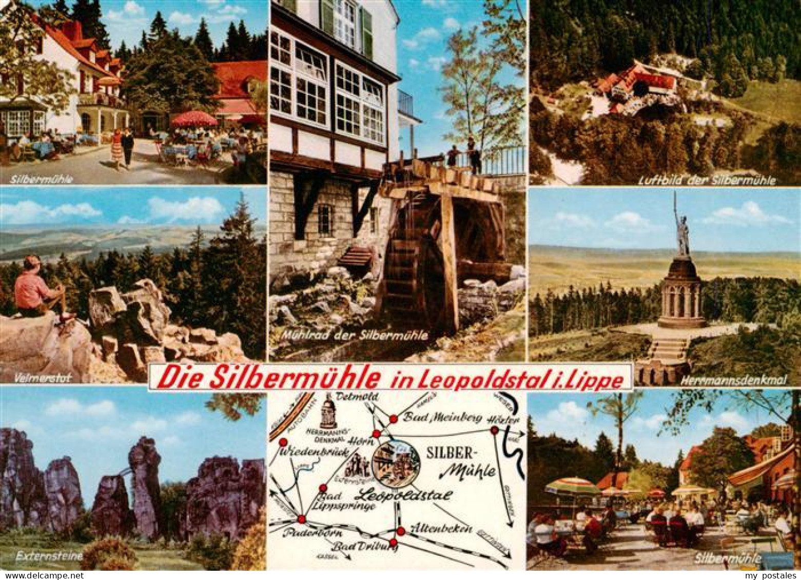 73933810 Leopoldstal_Lippe Silbermuehle Velmerstat Externsteine Muehlrad Silberm - Bad Meinberg