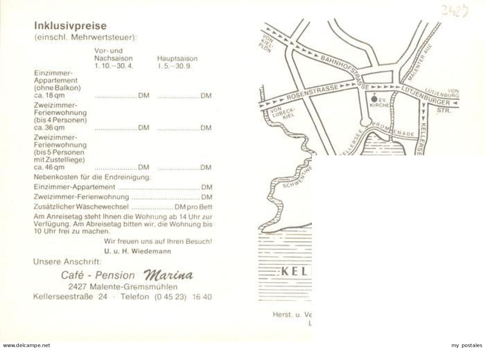 73933741 Malente-Gremsmuehlen Café Pension Marina Fremdenzimmer Naturpark Holste - Malente-Gremsmuehlen