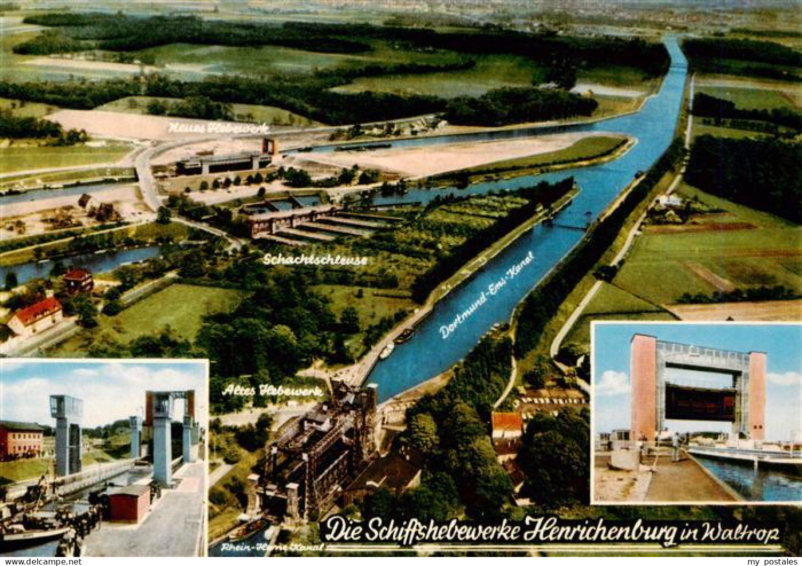 73933711 Waltrop Schiffshebewerke Henrichenburg Fliegeraufnahme Schachtschleuse  - Waltrop