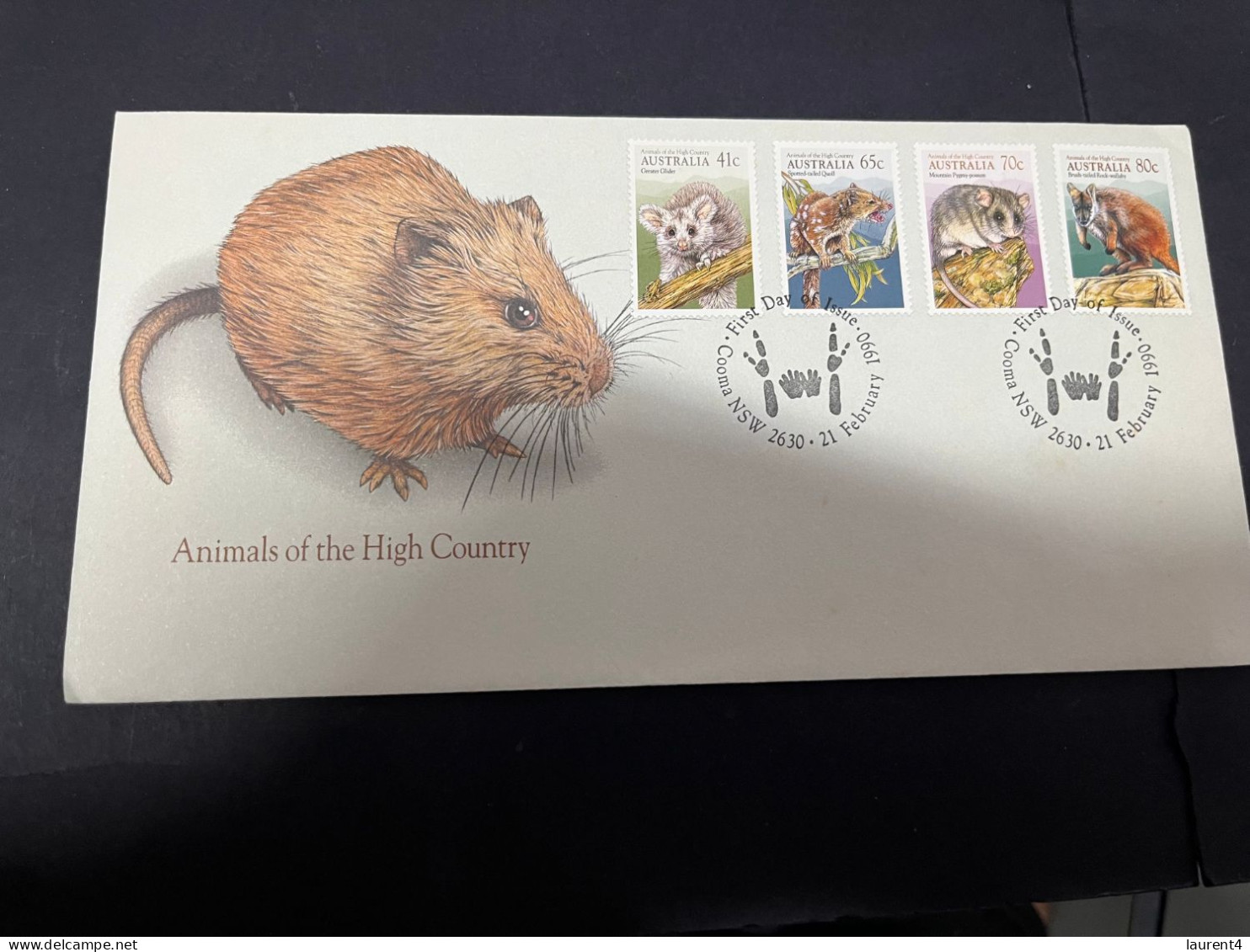 24-4-2024 (2 Z 54) Australia FDC - 1990 - Animals Of The Hight Country - Ersttagsbelege (FDC)