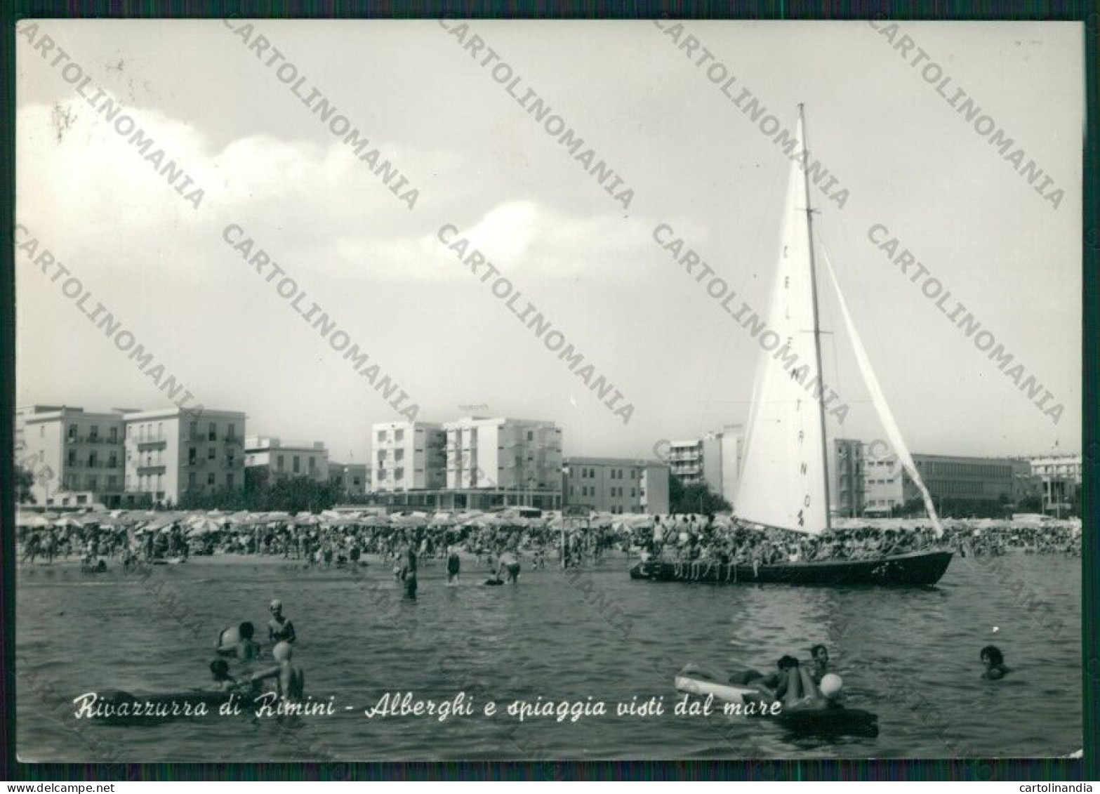 Rimini Rivazzurra Di Barca PIEGHINA Foto FG Cartolina KB0688 - Rimini