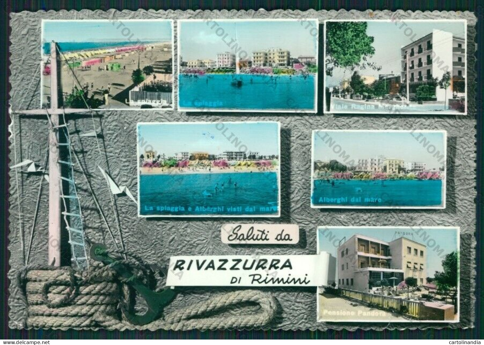 Rimini Rivazzurra Di Saluti Da STRAPPINO Foto FG Cartolina KB0692 - Rimini