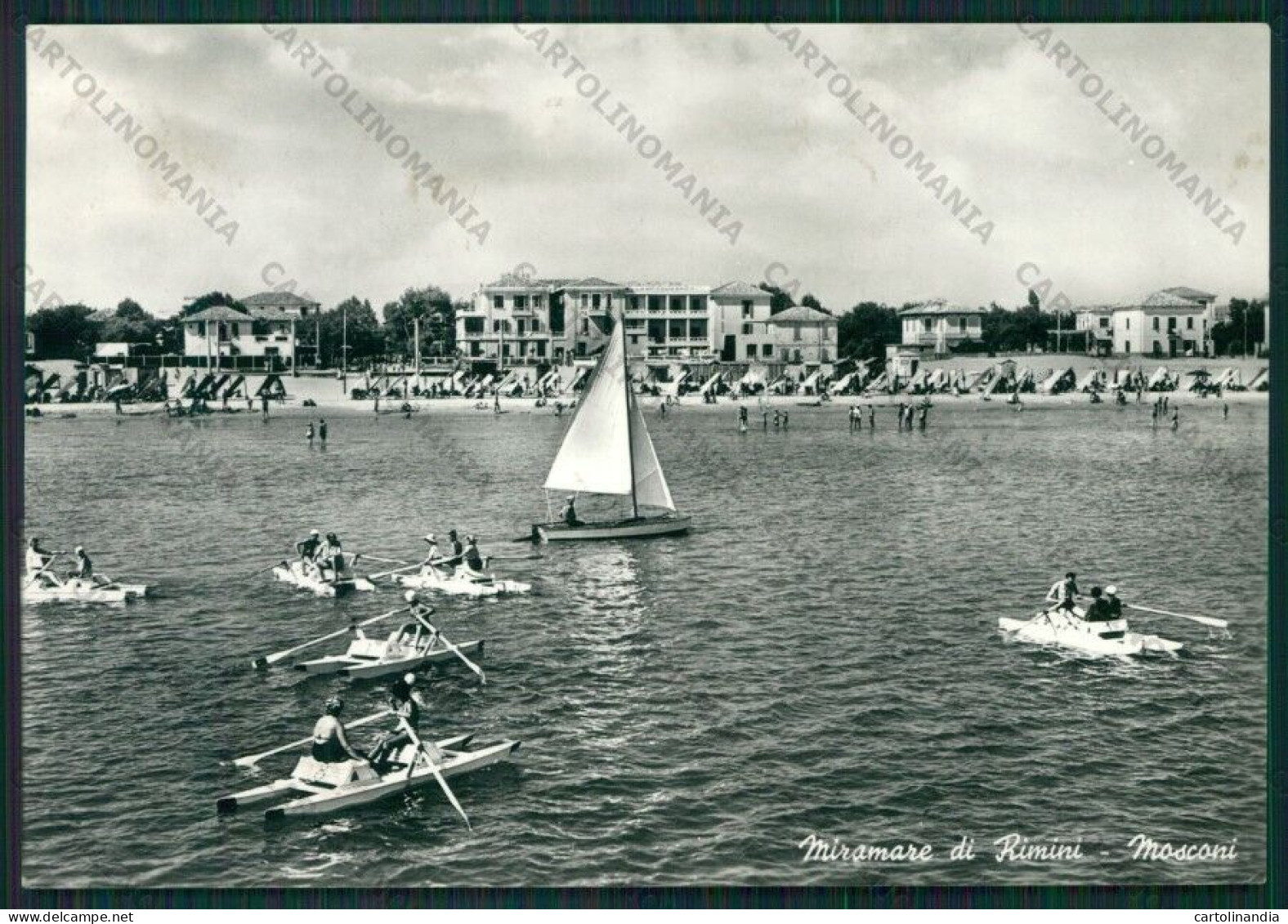 Rimini Miramare Di Barche Foto FG Cartolina KB0710 - Rimini