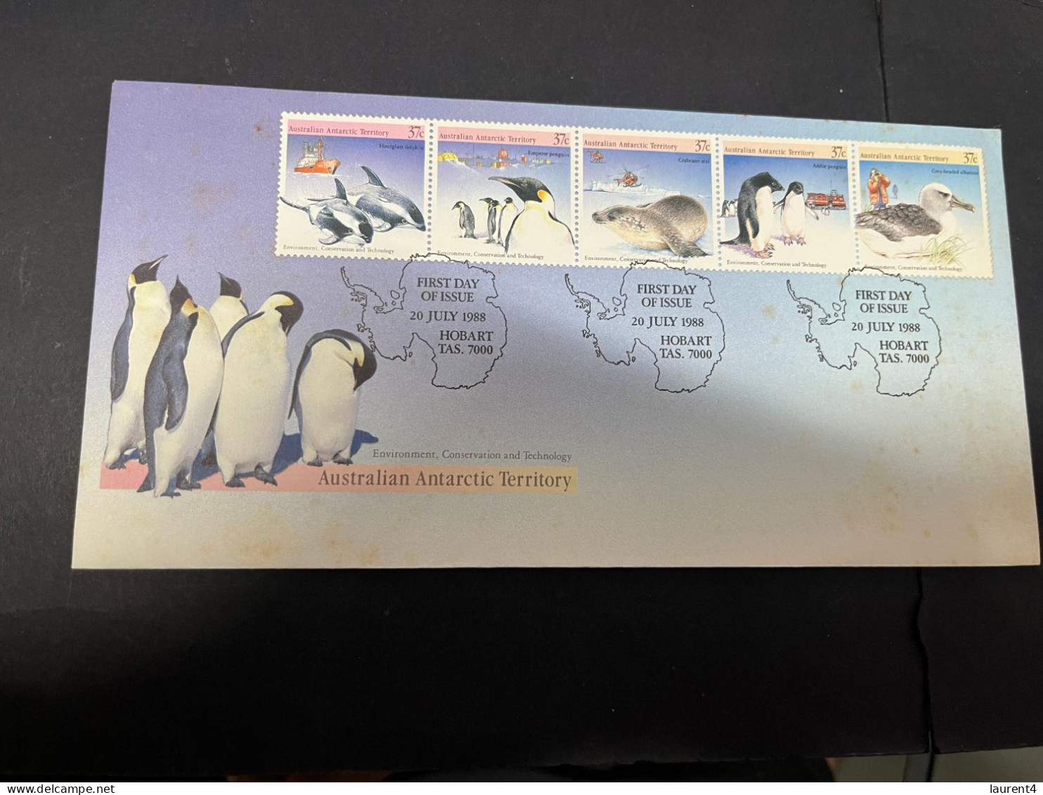 24-4-2024 (2 Z 54) Australia FDC - AAT - 1988 - Antarctic Fauna & Birds - FDC