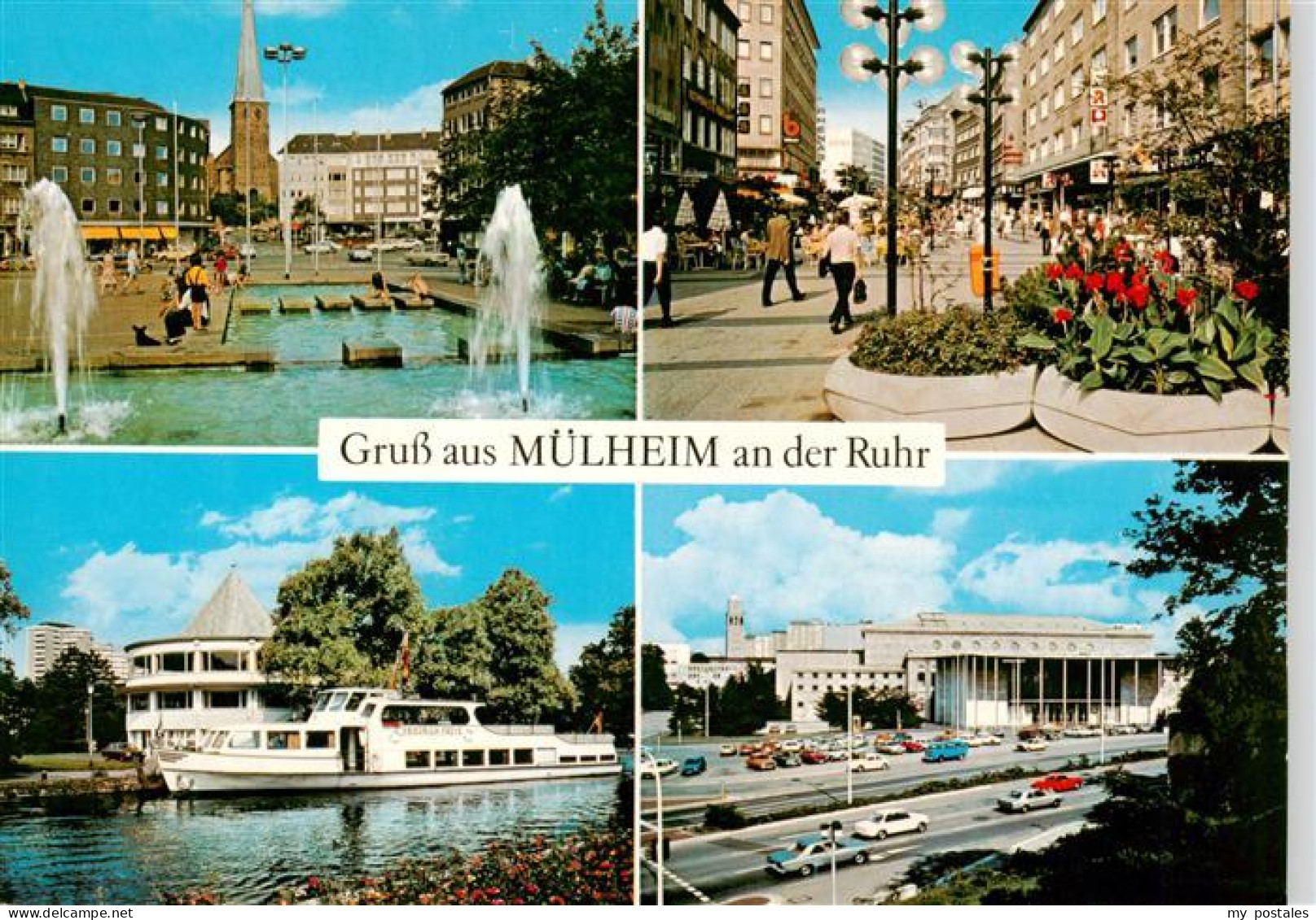 73933450 Muelheim__Ruhr Motive Stadtzentrum Wasserspiele Fussgaengerzone Wasserb - Mülheim A. D. Ruhr