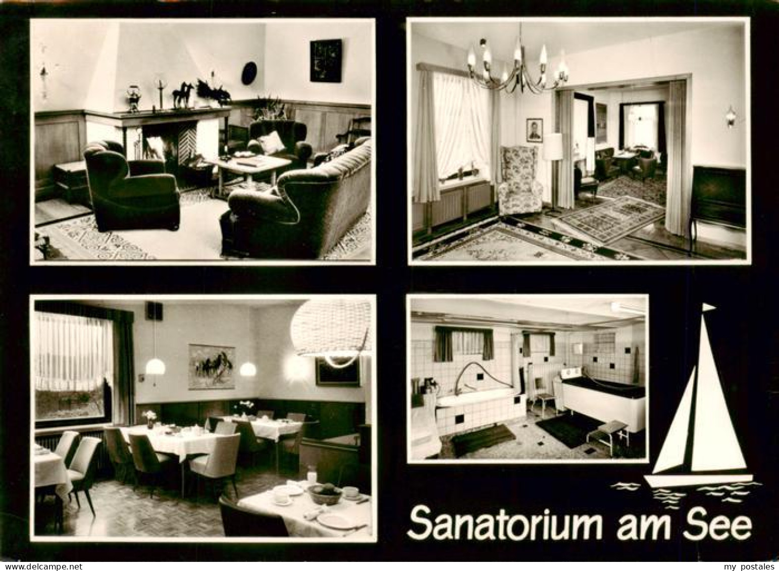 73933378 Bederkesa_Bad Sanatorium Am See Gastraum Kaminzimmer Kuranwendung - Bad Bederkesa