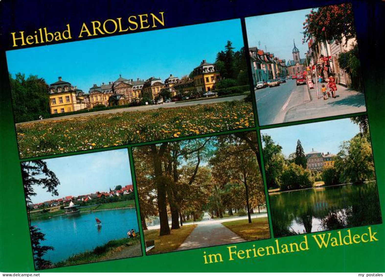 73933309 Arolsen_Bad Residenzshloss Strassenpartie Seepartien Park - Bad Arolsen