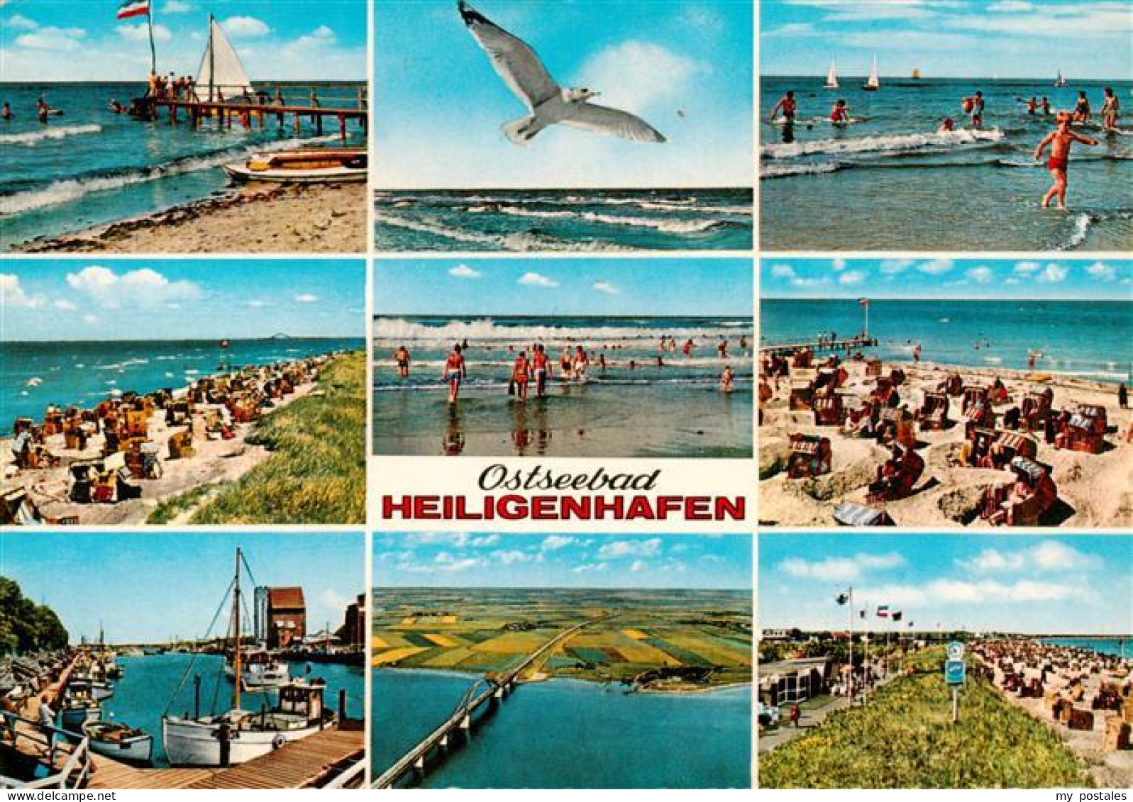 73933176 Heiligenhafen_Ostseebad Bootsanleger Strandpartien Wellenbad Fischkutte - Heiligenhafen