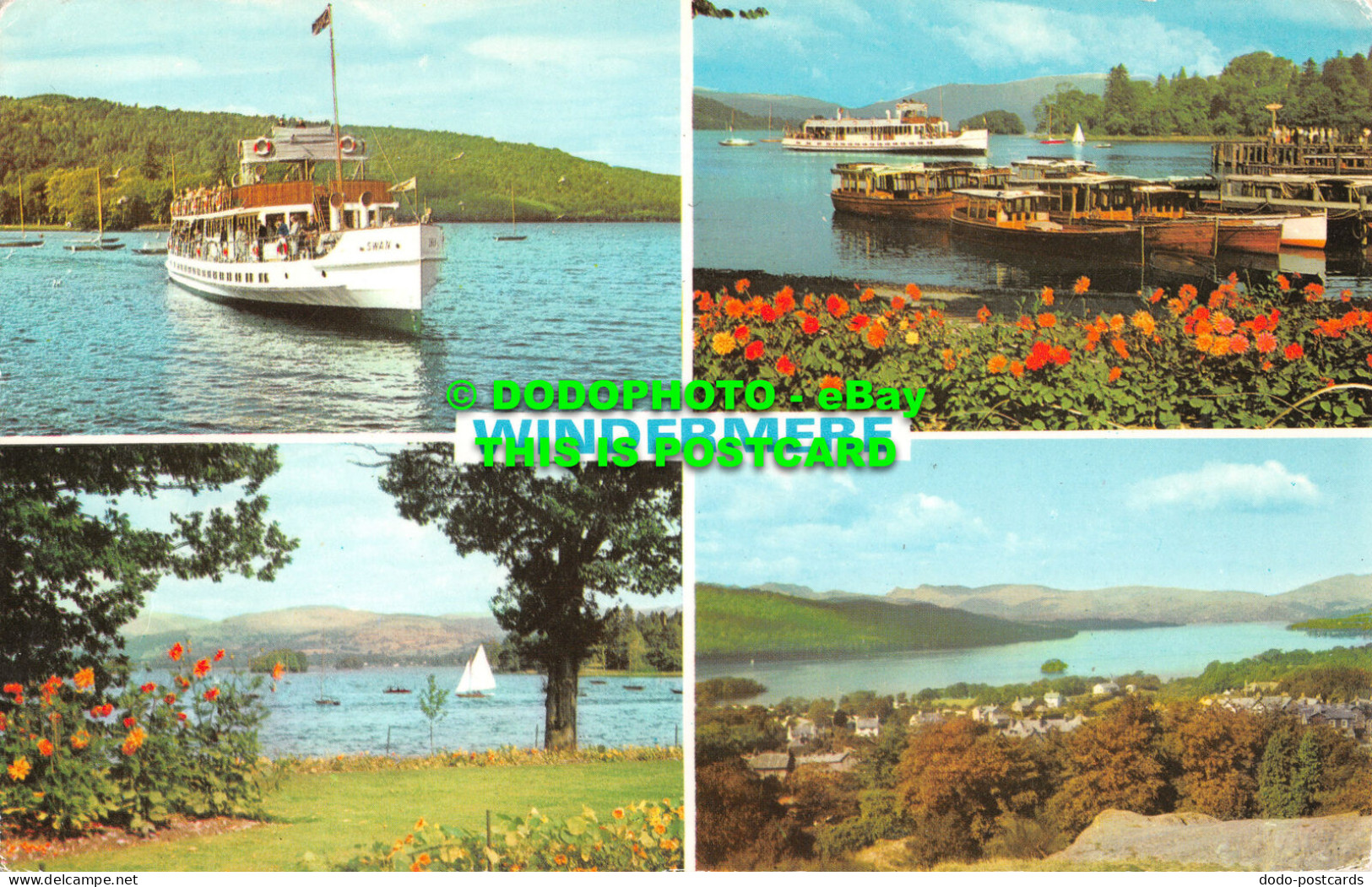 R482615 Windermere. M. V. Swan. From Bowness. Boat Landing. H. Webster. Multi Vi - World