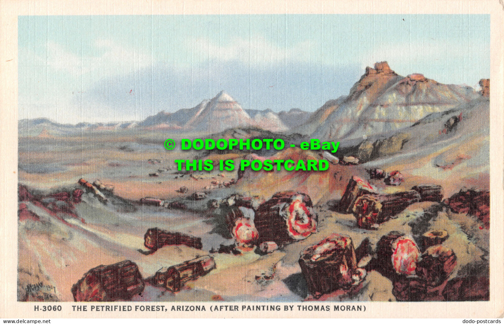 R482890 Arizona. The Petrified. Fred Harvey. Thomas Moran - World