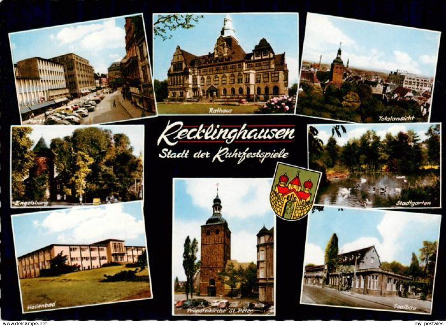 73933166 Recklinghausen__Westfalen Markt Rathaus Total Engelsburg Stadtgarten Ha - Recklinghausen