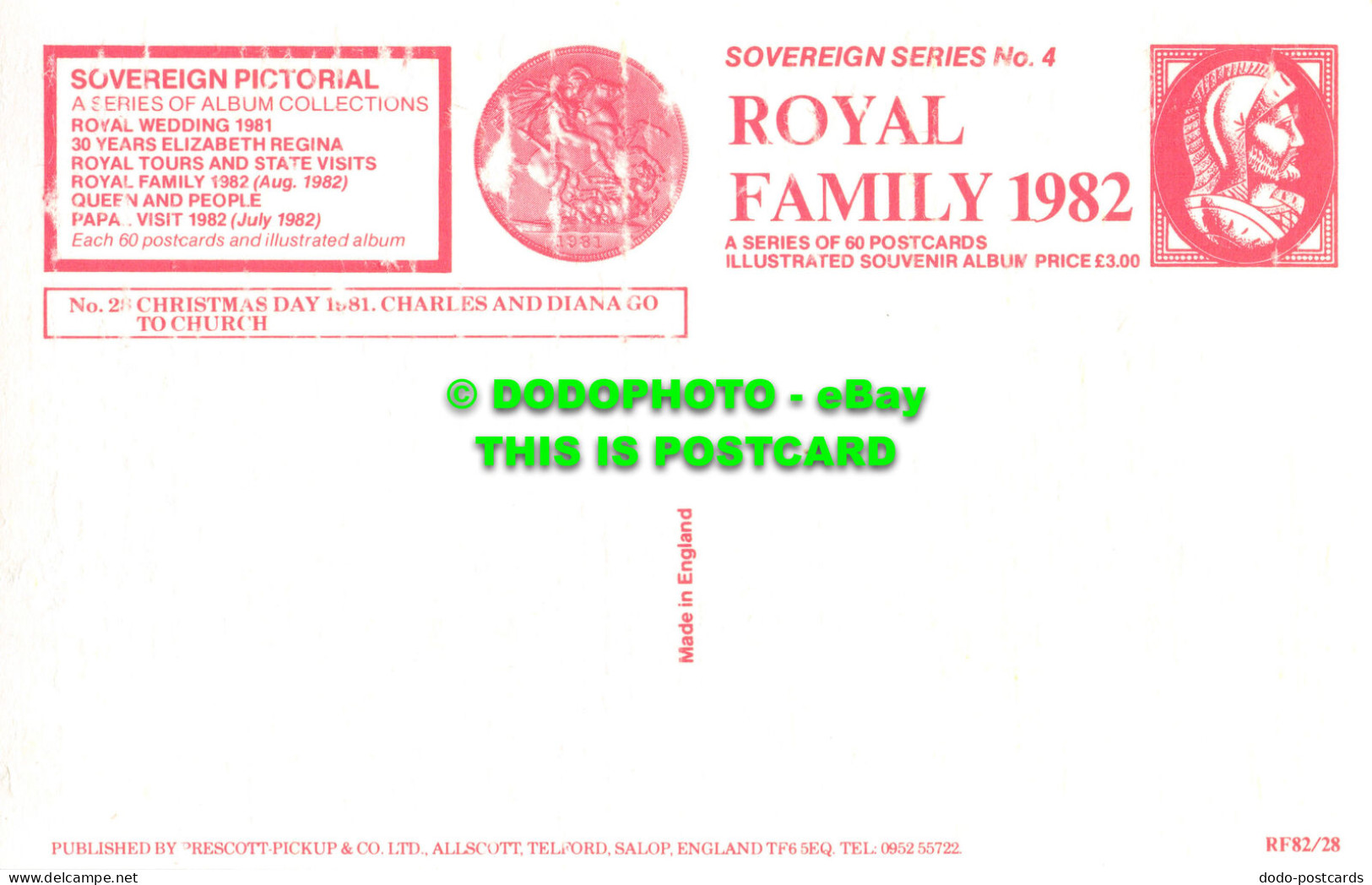 R483670 No. 28. Christmas Day. 1981. Charles And Diana Go To Church. Prescott Pi - World