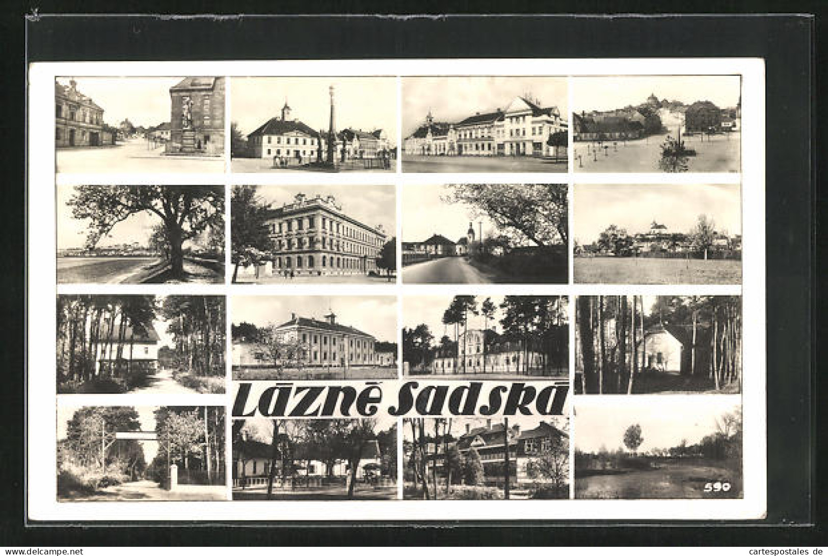 AK Lazne Sadska, Grosse Gebäude Des Ortes, Denkmal, Landschaftsbilder  - Tsjechië