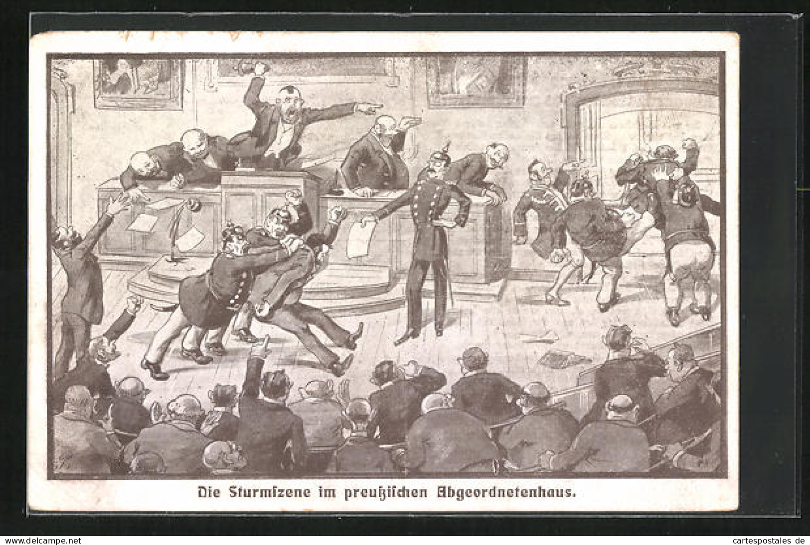 AK Sturmszene Im Preussischen Abgeordnetenhaus 09.05.1912  - Other & Unclassified
