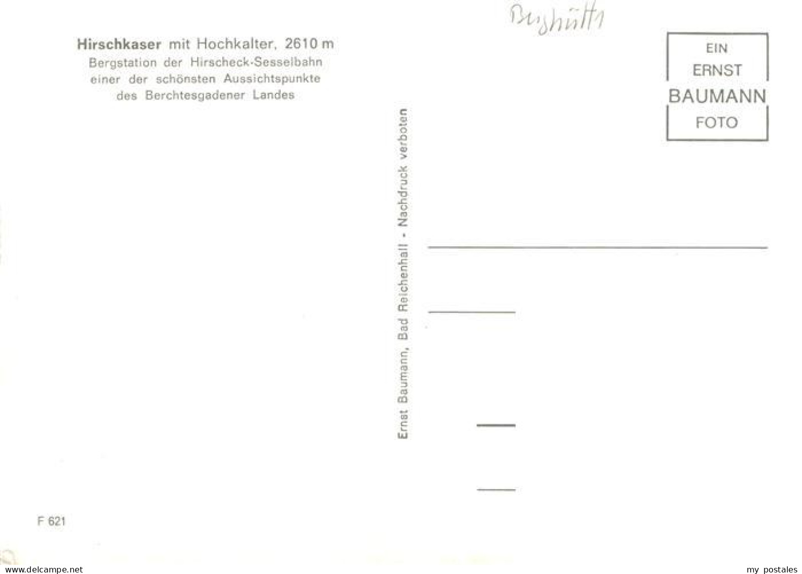 73932860 Hirschkaser_1400m_Berchtesgaden Mit Hochkalter Bergstation Der Hirschec - Berchtesgaden