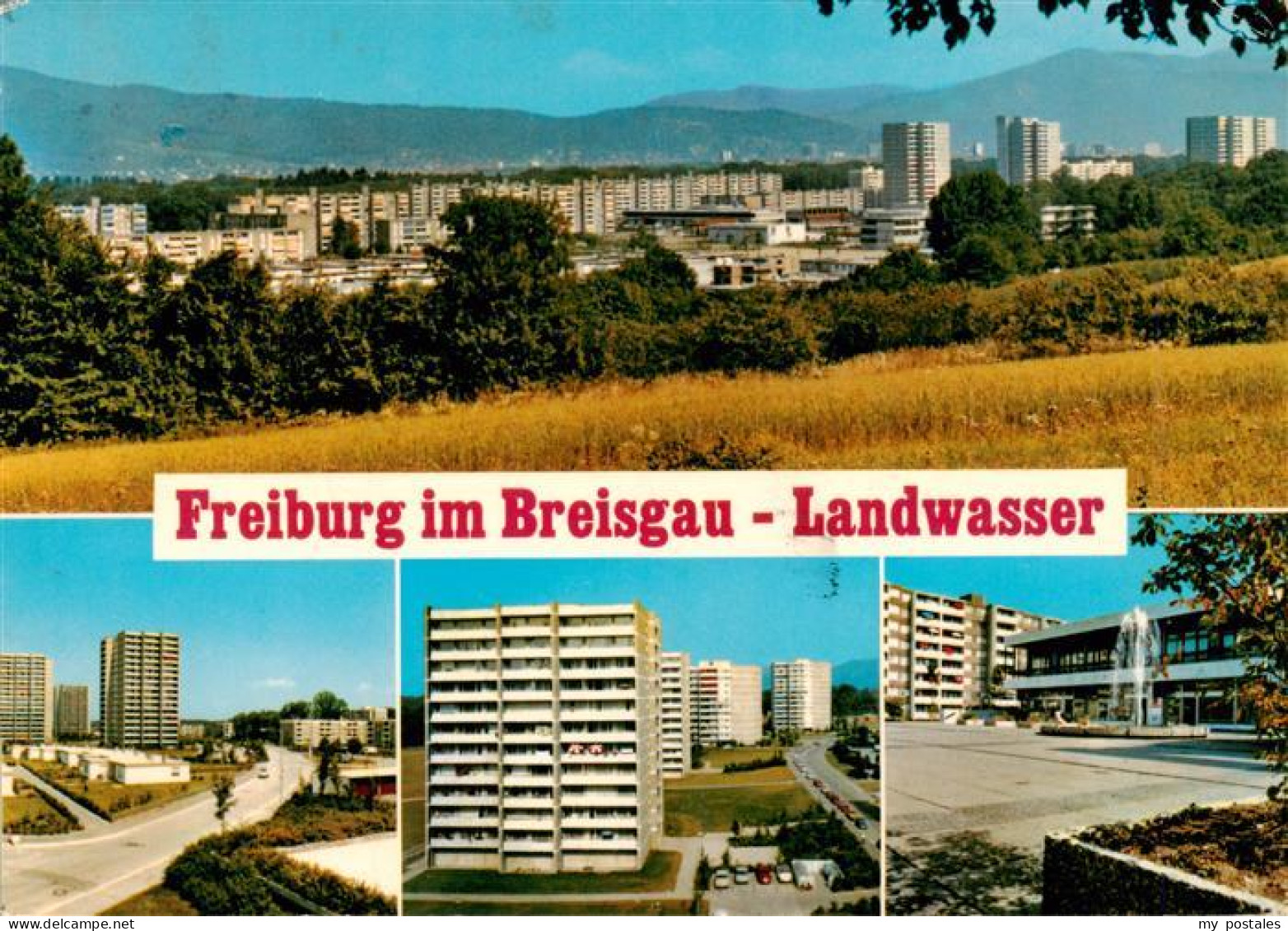 73932774 Landwasser_Freiburg_Breisgau Panorama Hochhaeuser Einkaufszentrum - Freiburg I. Br.