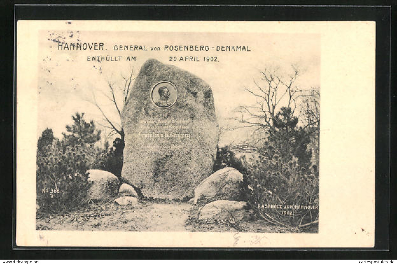 AK Hannover, General Von Rosenberg-Denkmal, Enthüllt 1902  - Hannover