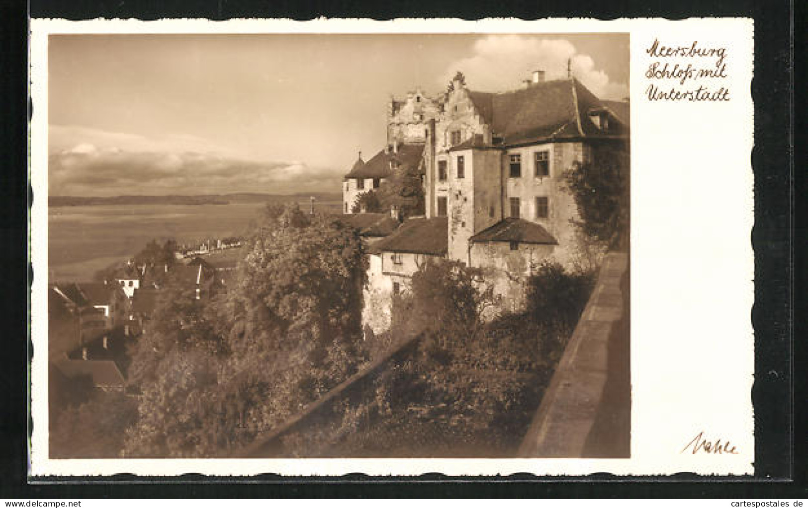 AK Meersburg, Schloss Und Ortspartie  - Meersburg