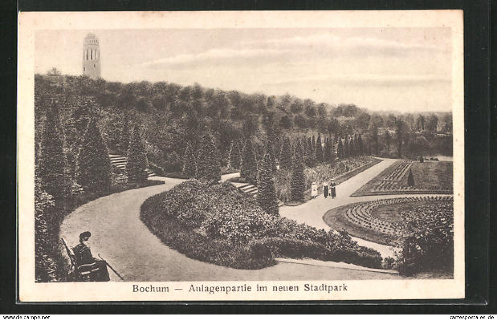 AK Bochum, Anlagenpartie Im Neuen Stadtpark  - Bochum