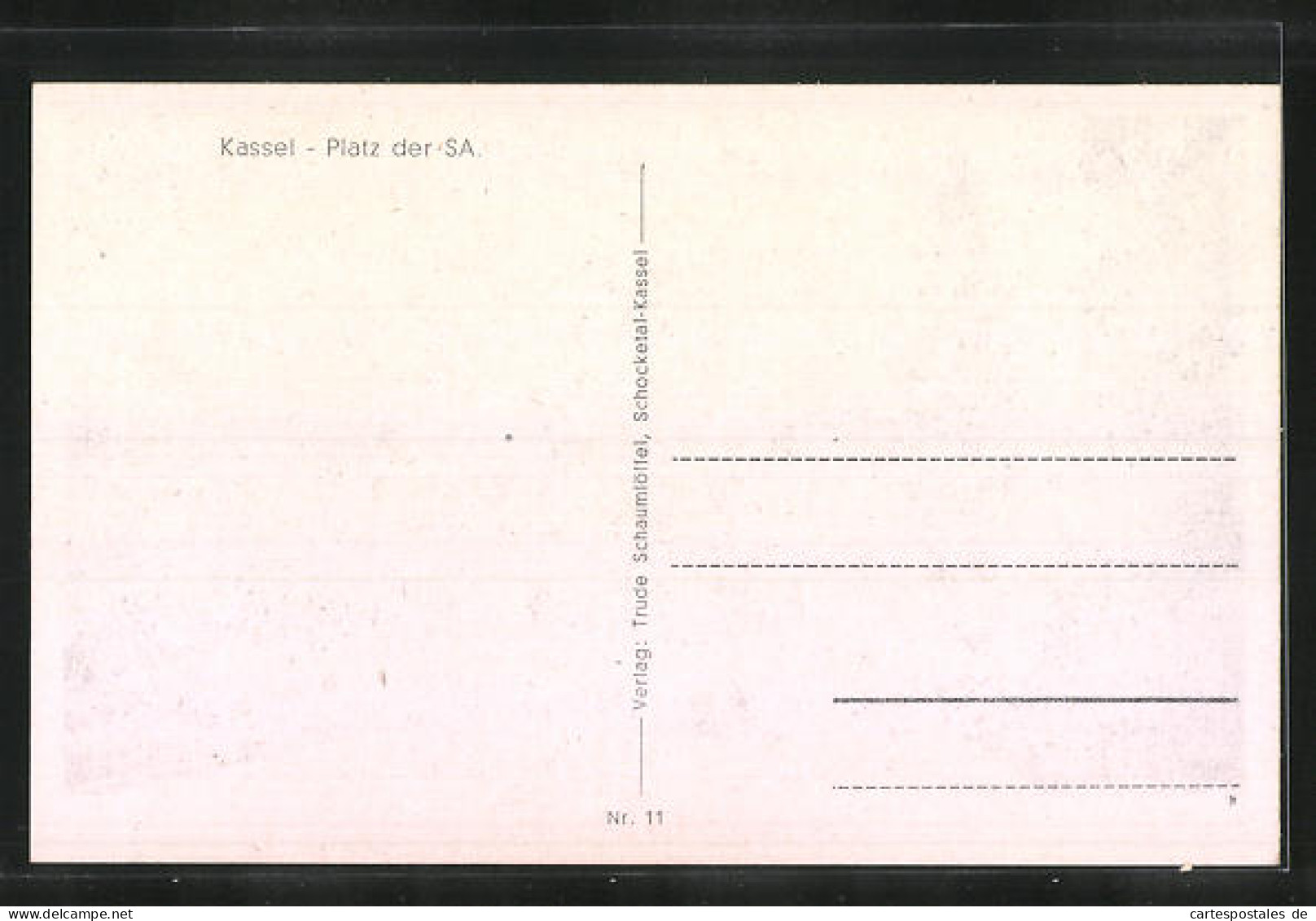 AK Kassel, Platz Der SA  - Kassel