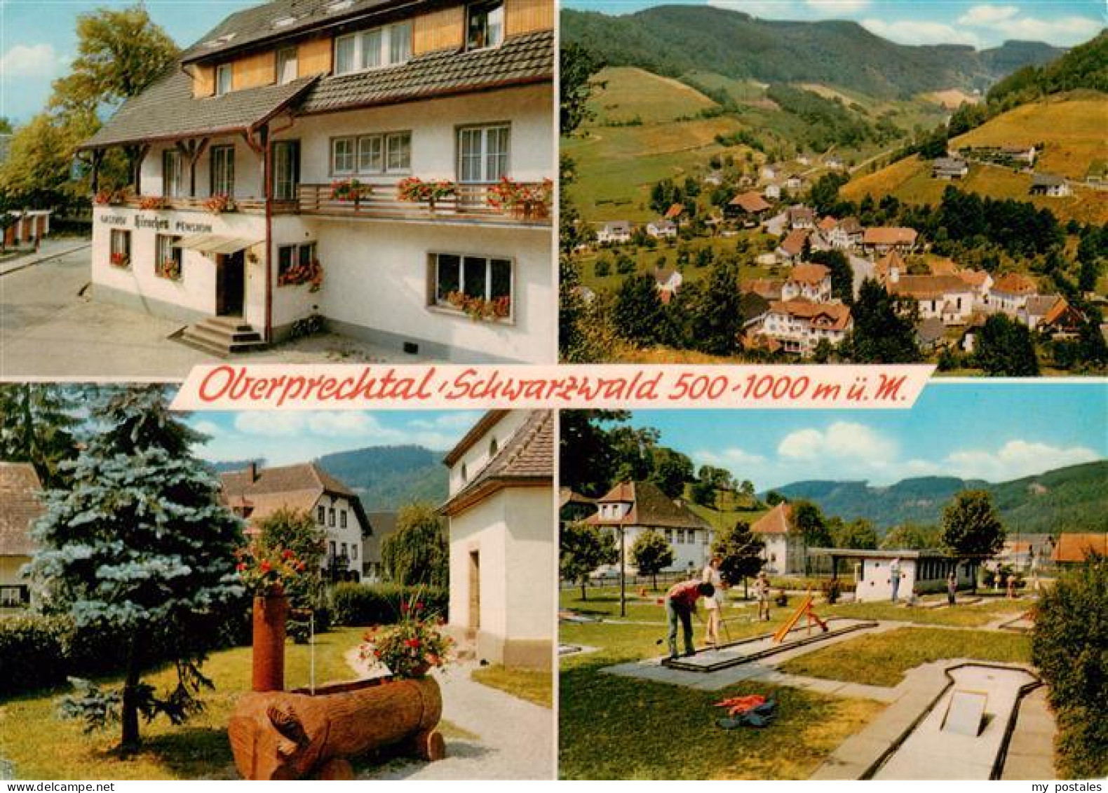 73932594 Oberprechtal_Elzach_Elztal_BW Gasthof Pension Hirschen Panorama Minigol - Elzach