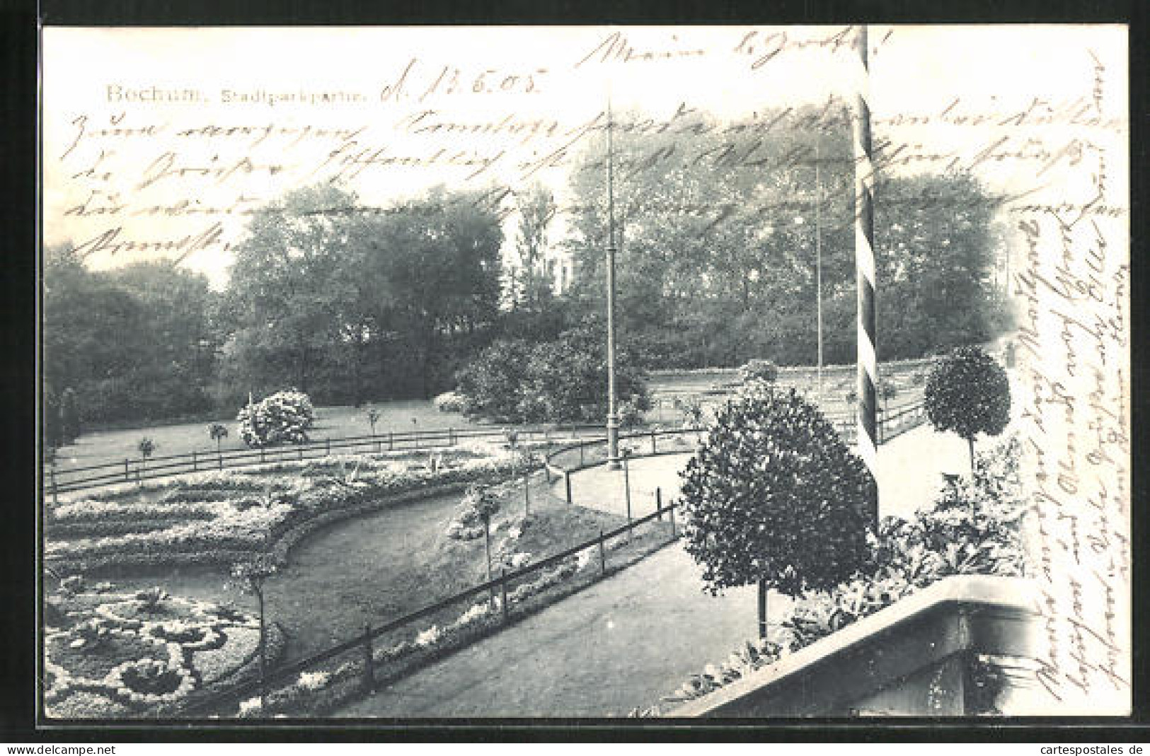 AK Bochum I. W., Stadtparkpartie Mit Grünanlagen  - Bochum