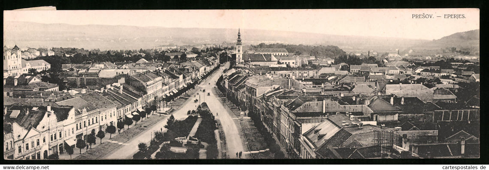 Klapp-AK Presov, Strassenpartie Im Stadtkern  - Slovakia