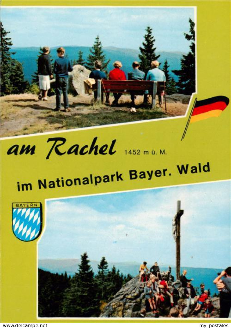 73932163 Rachel_1455m_Zwiesel_Niederbayern Panorama Am Rachel Gipfelkreuz - Zwiesel