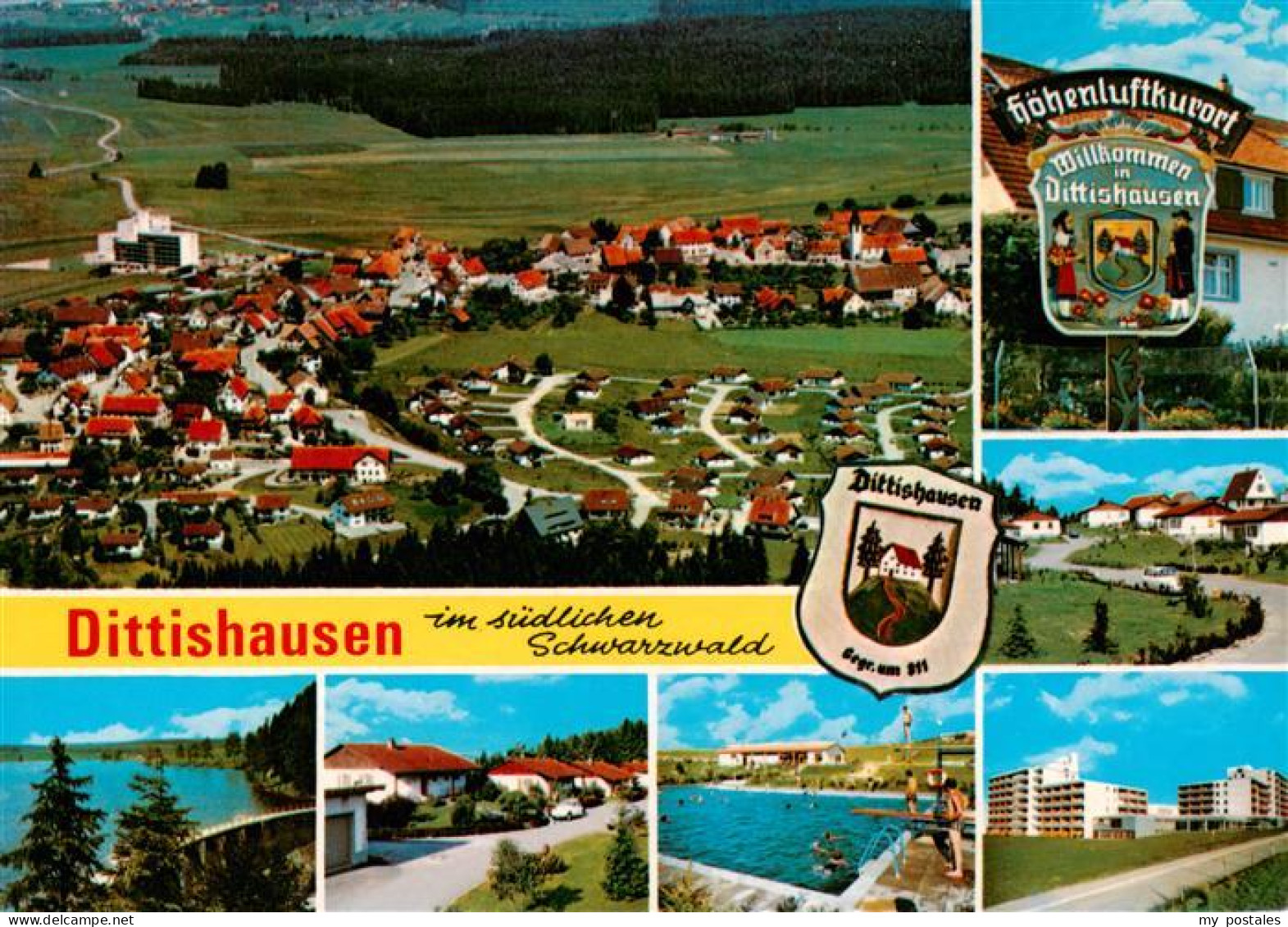 73932156 Dittishausen_Loeffingen Panorama Luftaufnahme Teilansichten Freibad - Autres & Non Classés